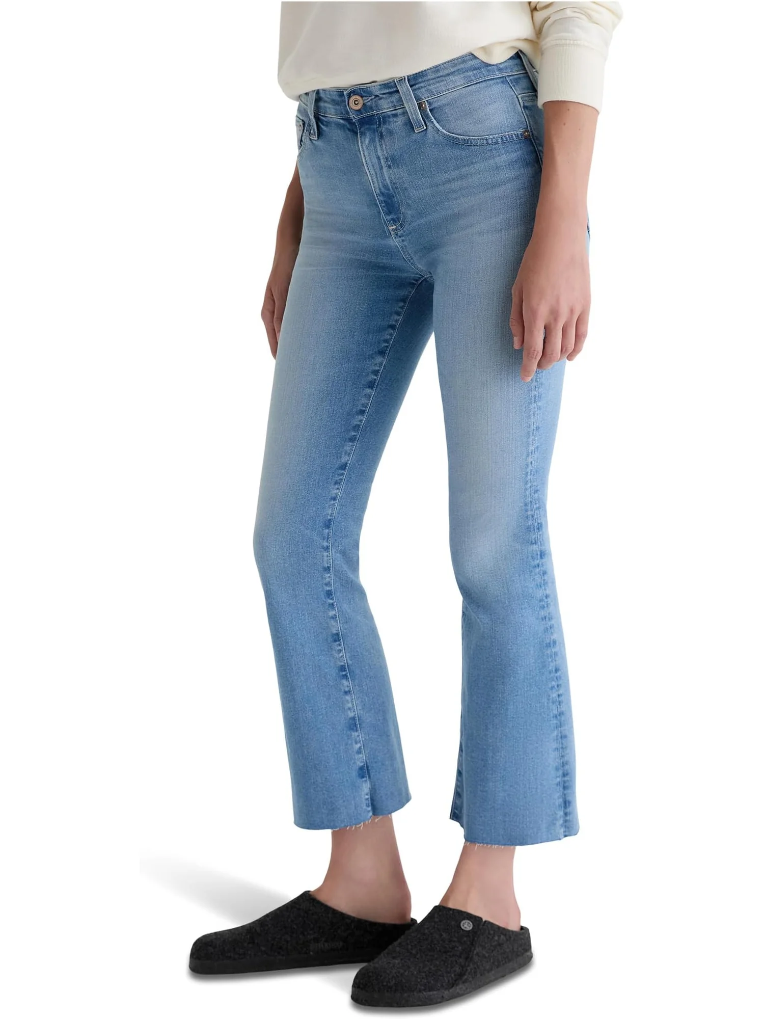 Джинсы AG Jeans Farrah Mid Rise Crop Boot Jean In 14 Years Fortuna, цвет 14 Years Fortuna — изображение 2 из 5