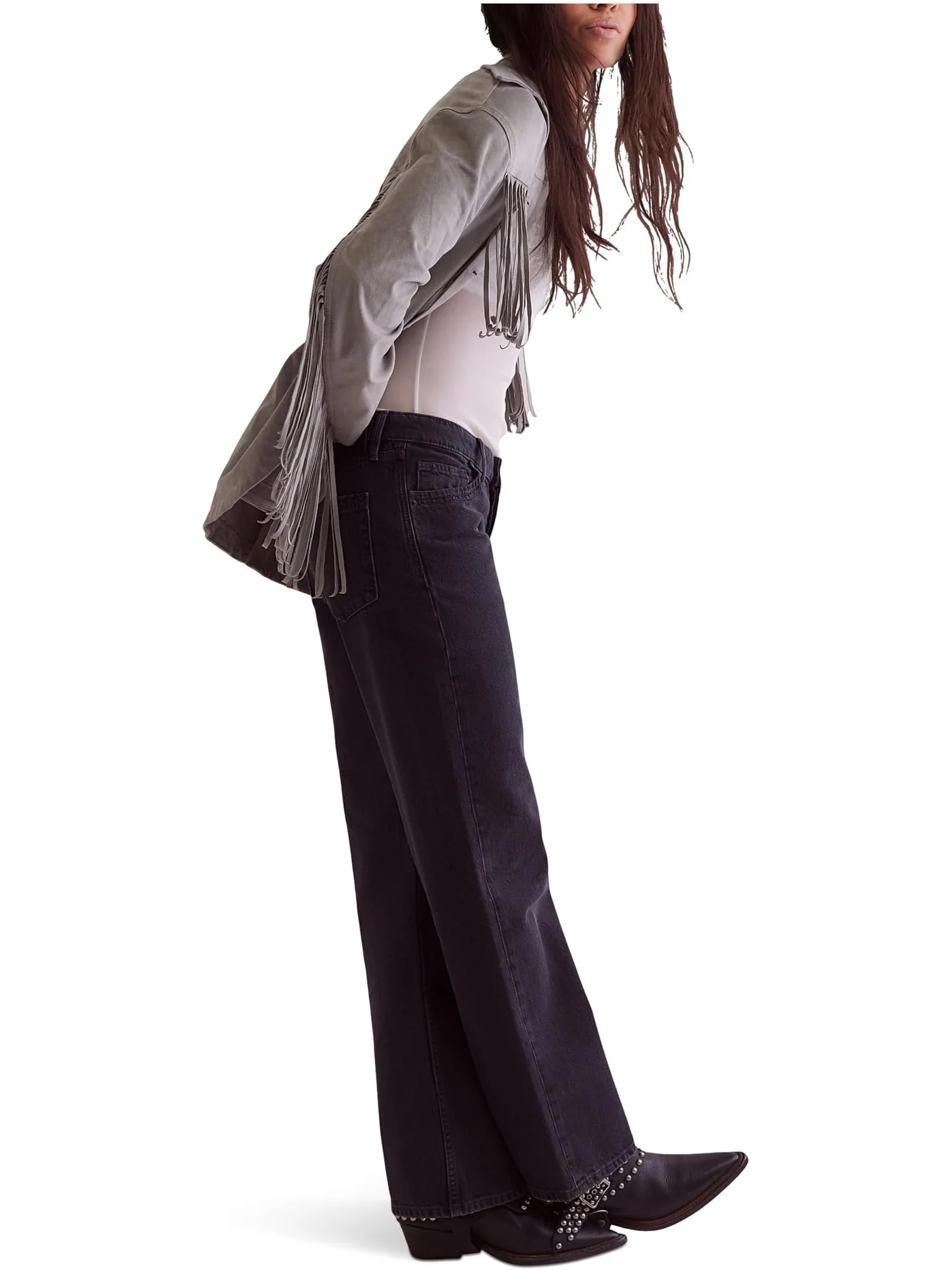 Джинсы Free People We The Free Tennessee Low-rise Boyfriend Jeans — изображение 2 из 3, черный