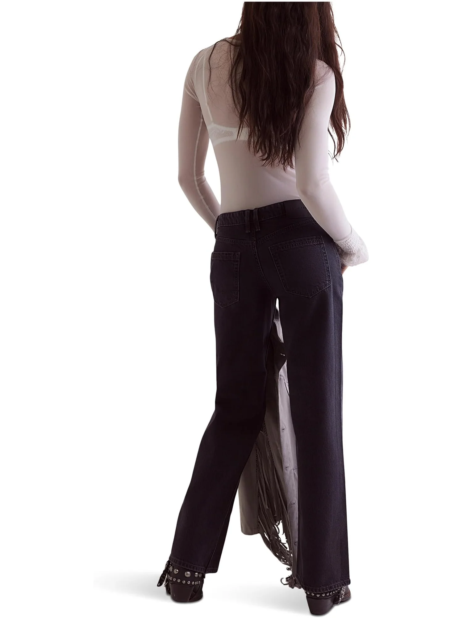 Джинсы Free People We The Free Tennessee Low-rise Boyfriend Jeans — изображение 3 из 3, черный