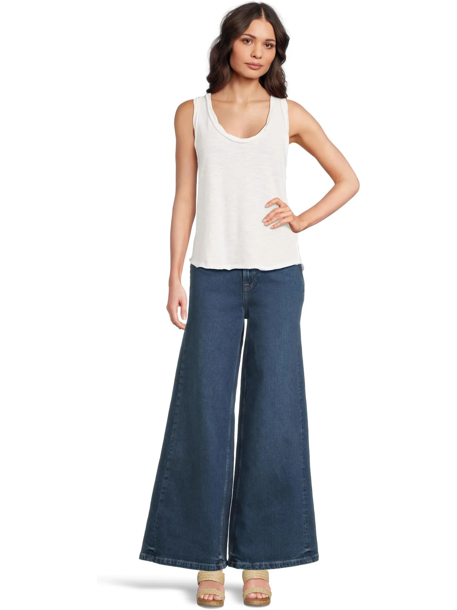 Джинсы Free People We The Free Kellee High-rise Palazzo Jeans — изображение 5 из 5, синий