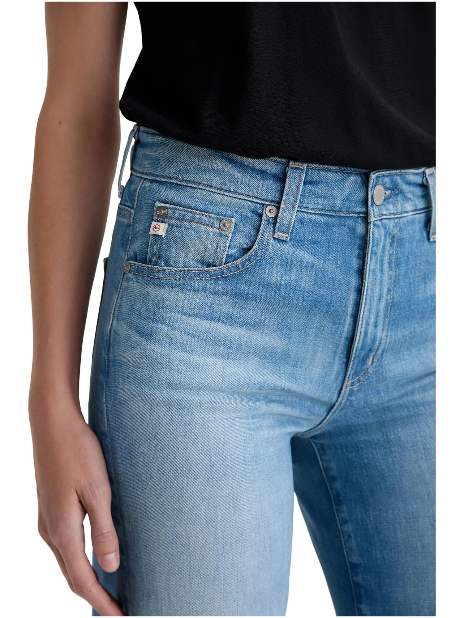 Джинсы AG Jeans Saige Mid Rise Wide Leg In 18 Years Bisou, цвет 18 Years Bisou — изображение 3 из 4