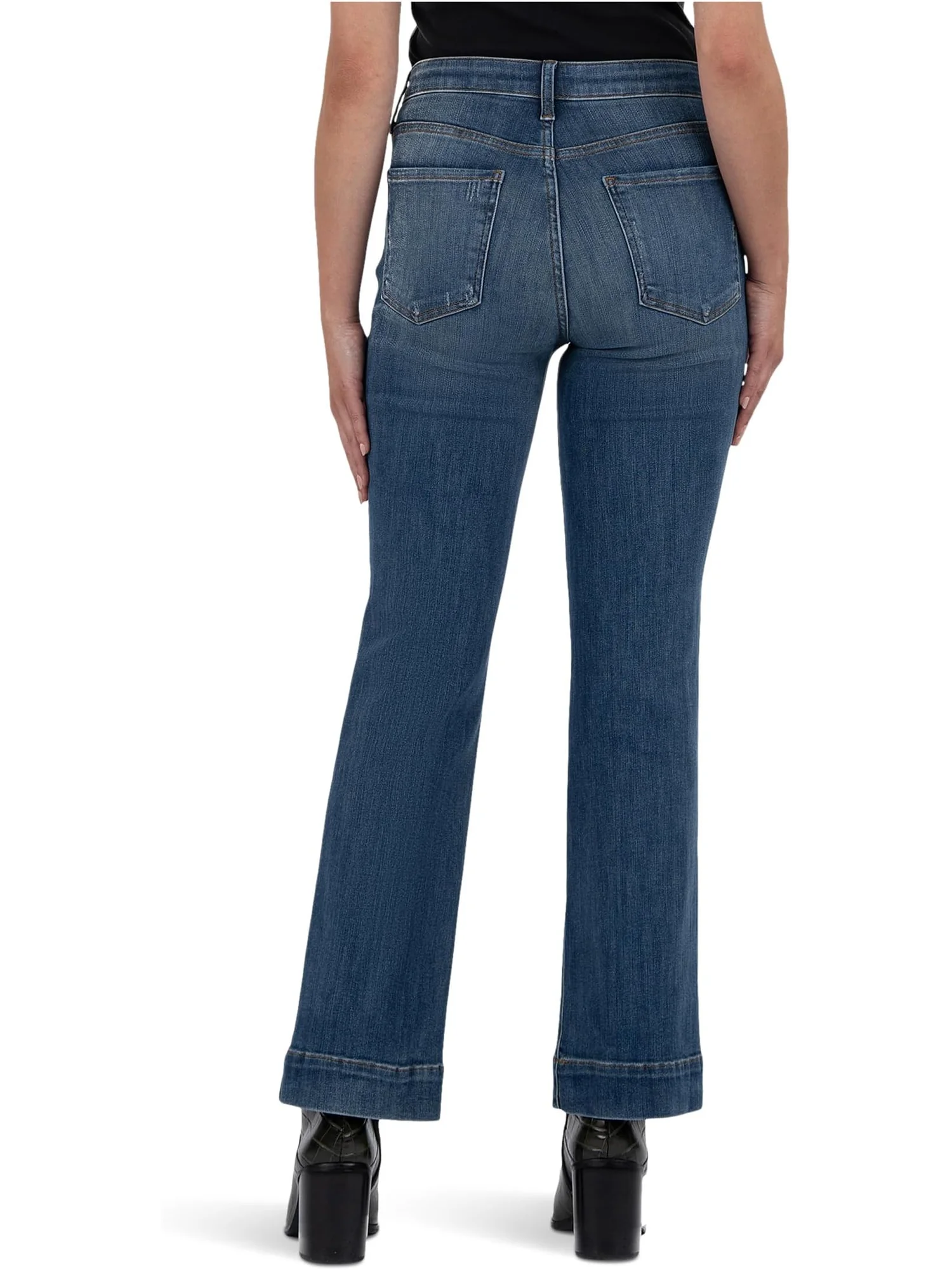 Джинсы KUT from the Kloth Kelsey High Rise Fab Ab Ankle Flare With Wide Hem, цвет Vibrant — изображение 2 из 3