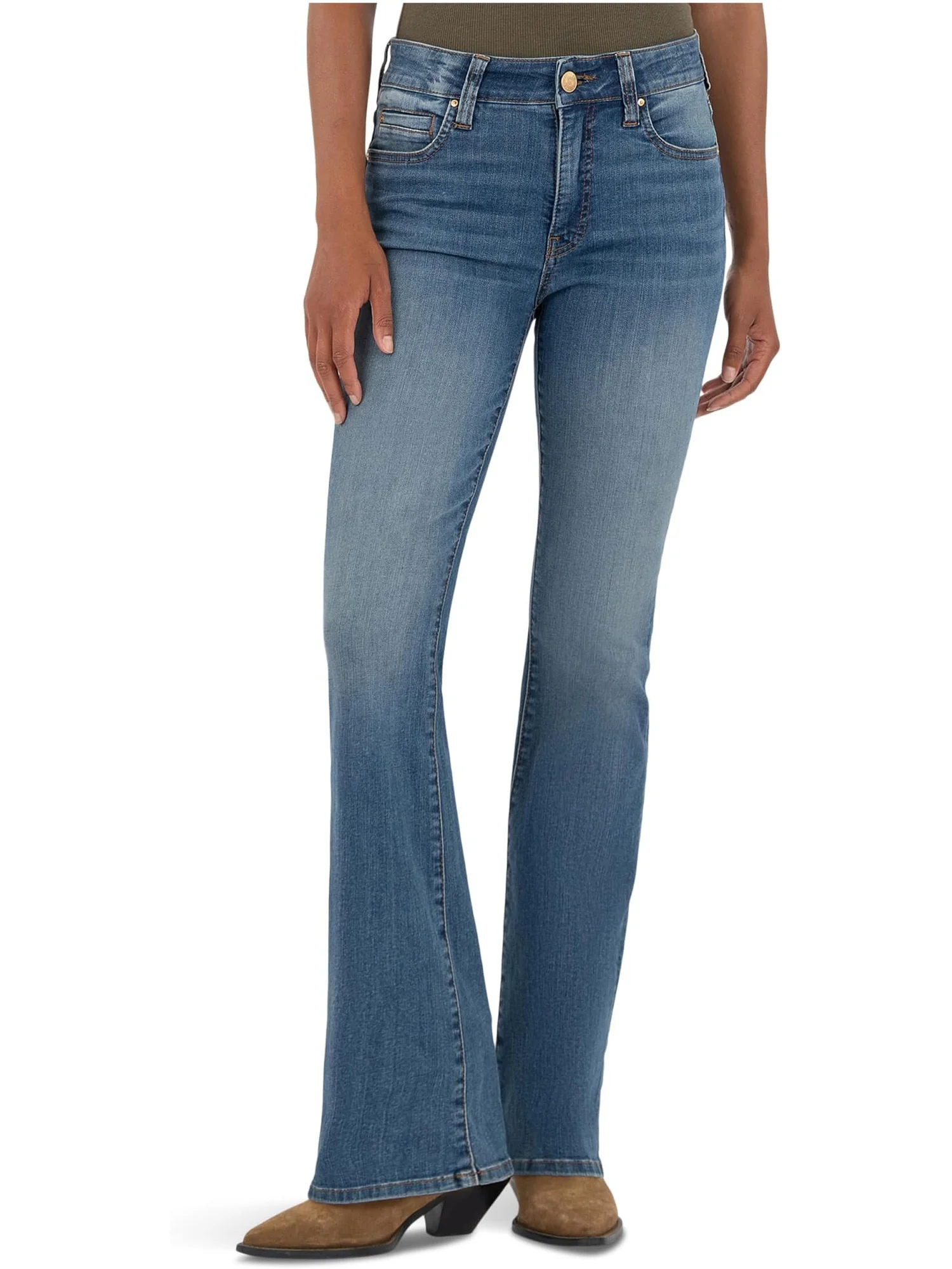 Джинсы KUT from the Kloth Natalie High-rise Fab Ab Bootcut, цвет Interactive — изображение 1 из 3