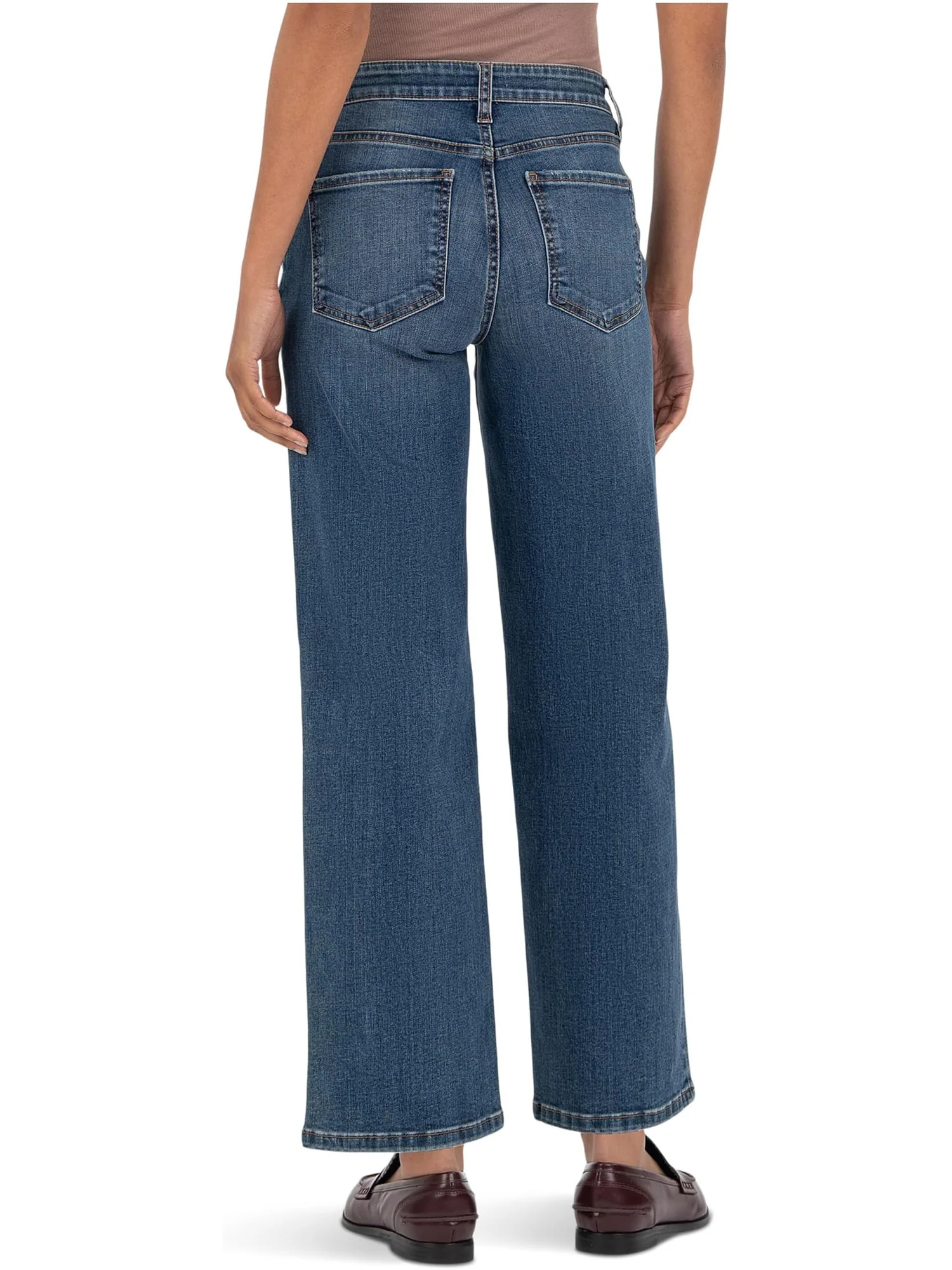 Джинсы KUT from the Kloth Charlotte High-rise-fab Ab Wide Leg, цвет Historical — изображение 3 из 4