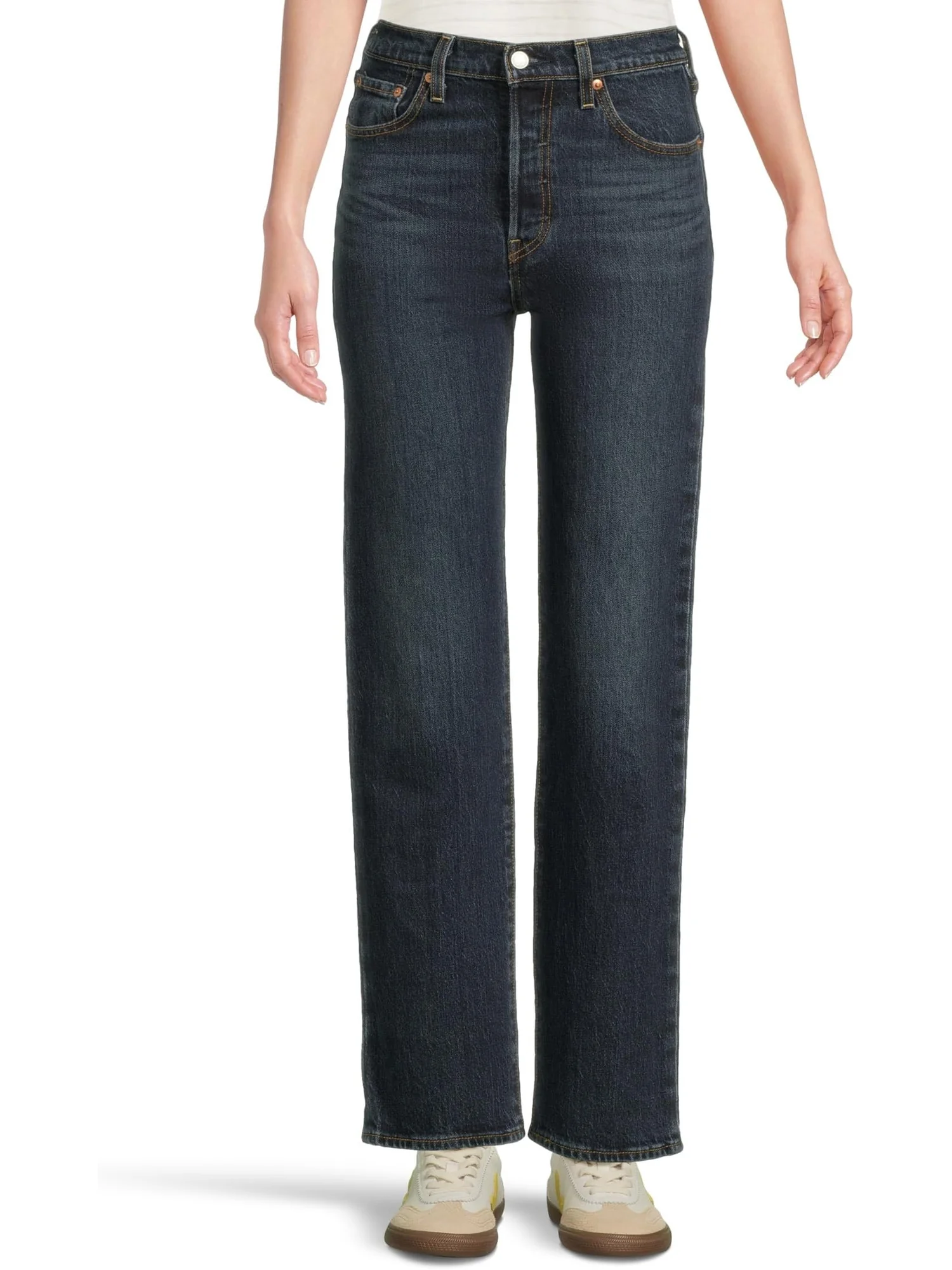 Джинсы Levi's Premium Ribcage Full Length — изображение 1 из 5, синий