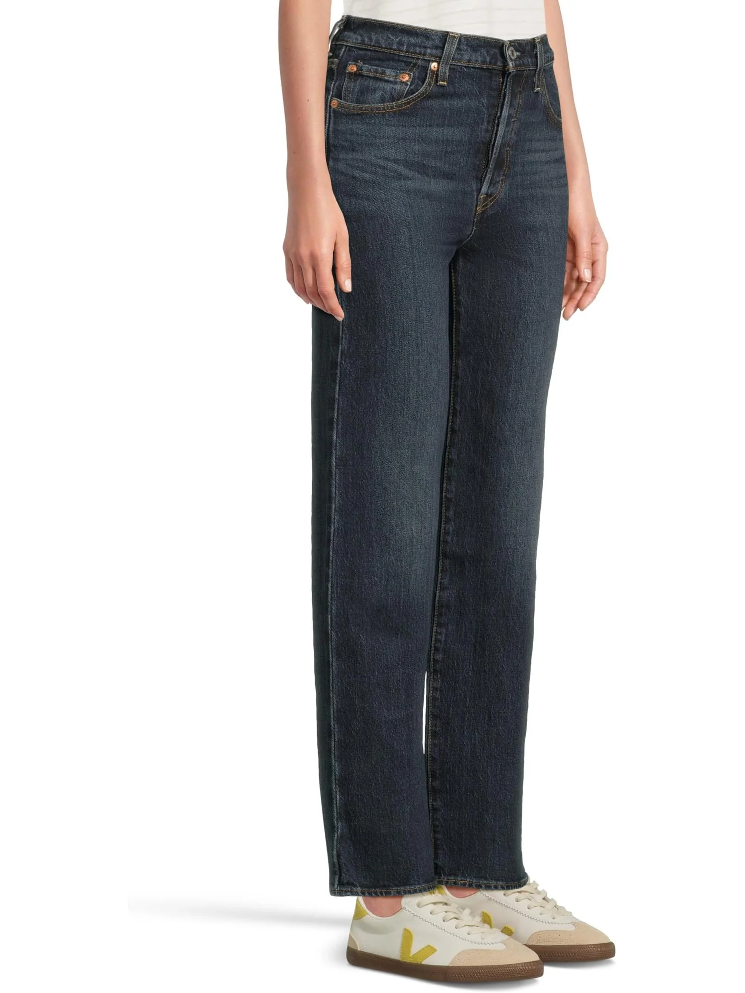 Джинсы Levi's Premium Ribcage Full Length — изображение 2 из 5, синий