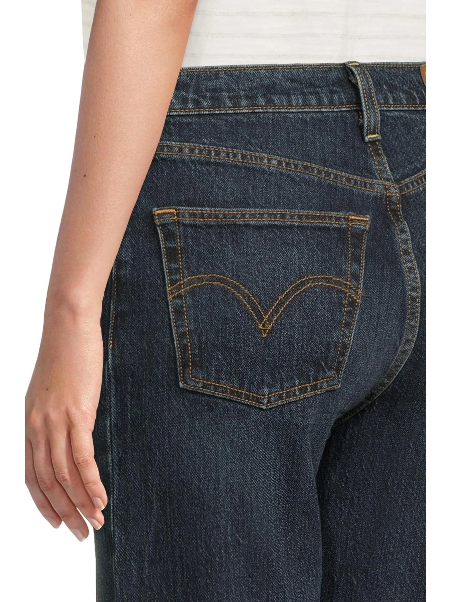 Джинсы Levi's Premium Ribcage Full Length — изображение 4 из 5, синий