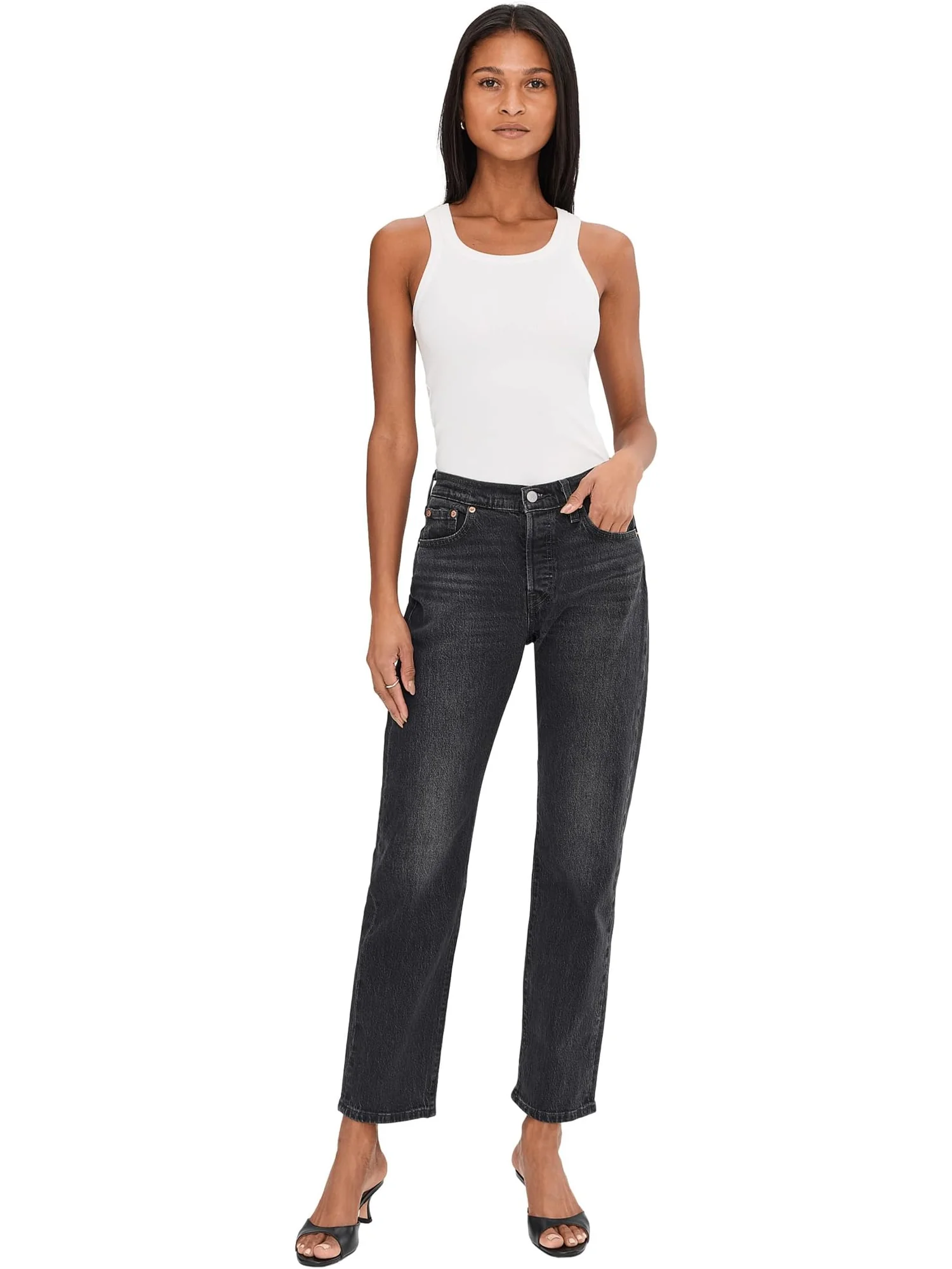 Джинсы Levi's Premium Women's 501 Curve, Memories Of You — изображение 2 из 6, серый