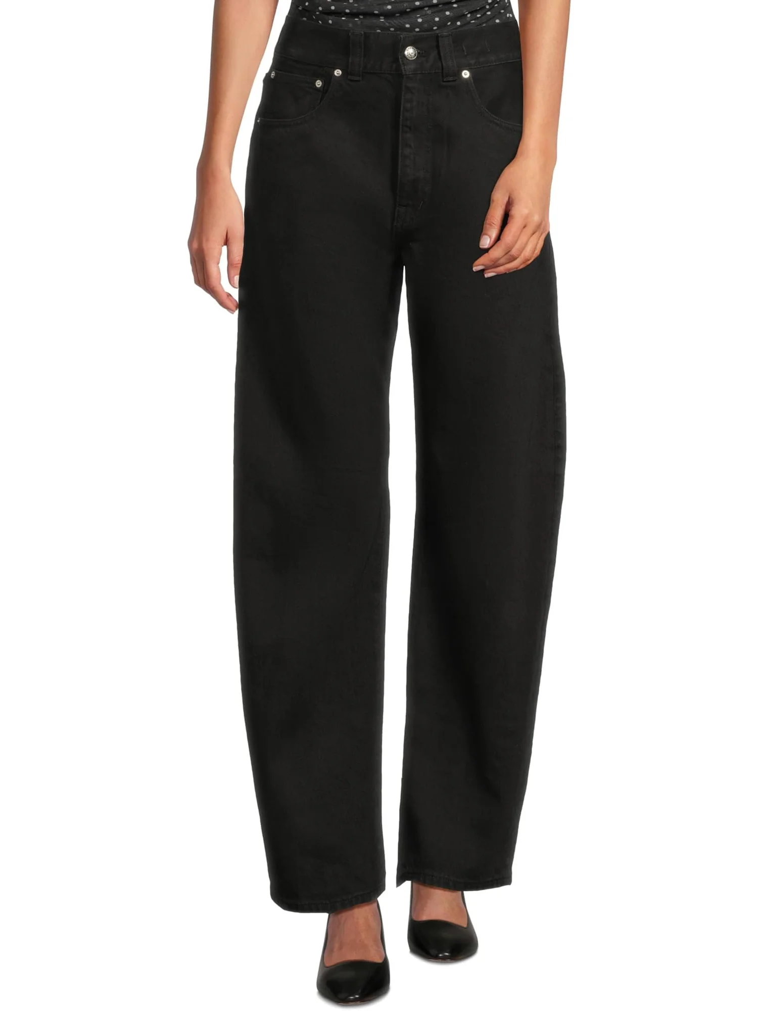 Джинсы Madewell Balloon Jean In Black Frost — черный
