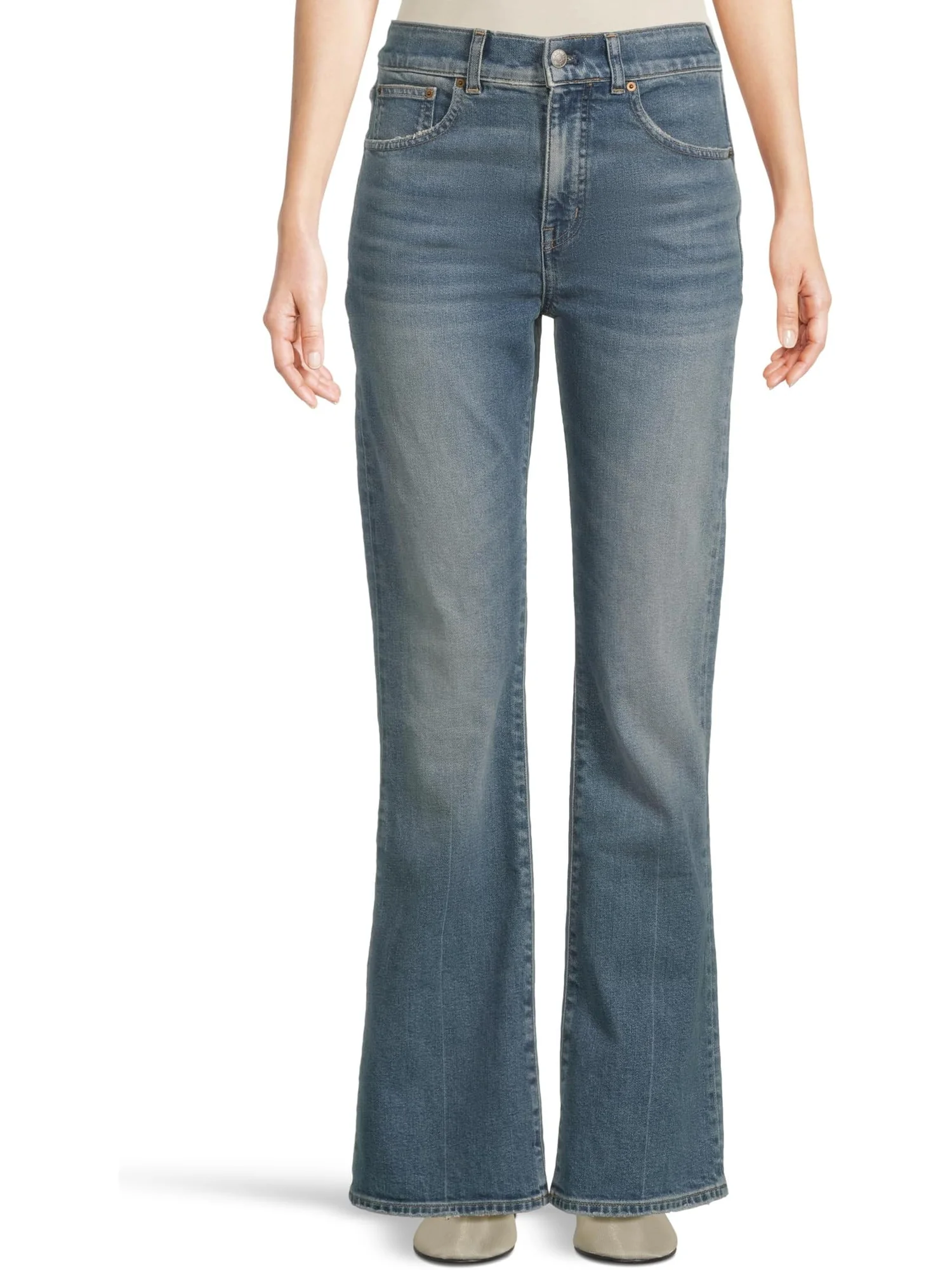 Джинсы Madewell Vintage Flare Jean in Bouvier Wash — изображение 1 из 5, пыльно-синий