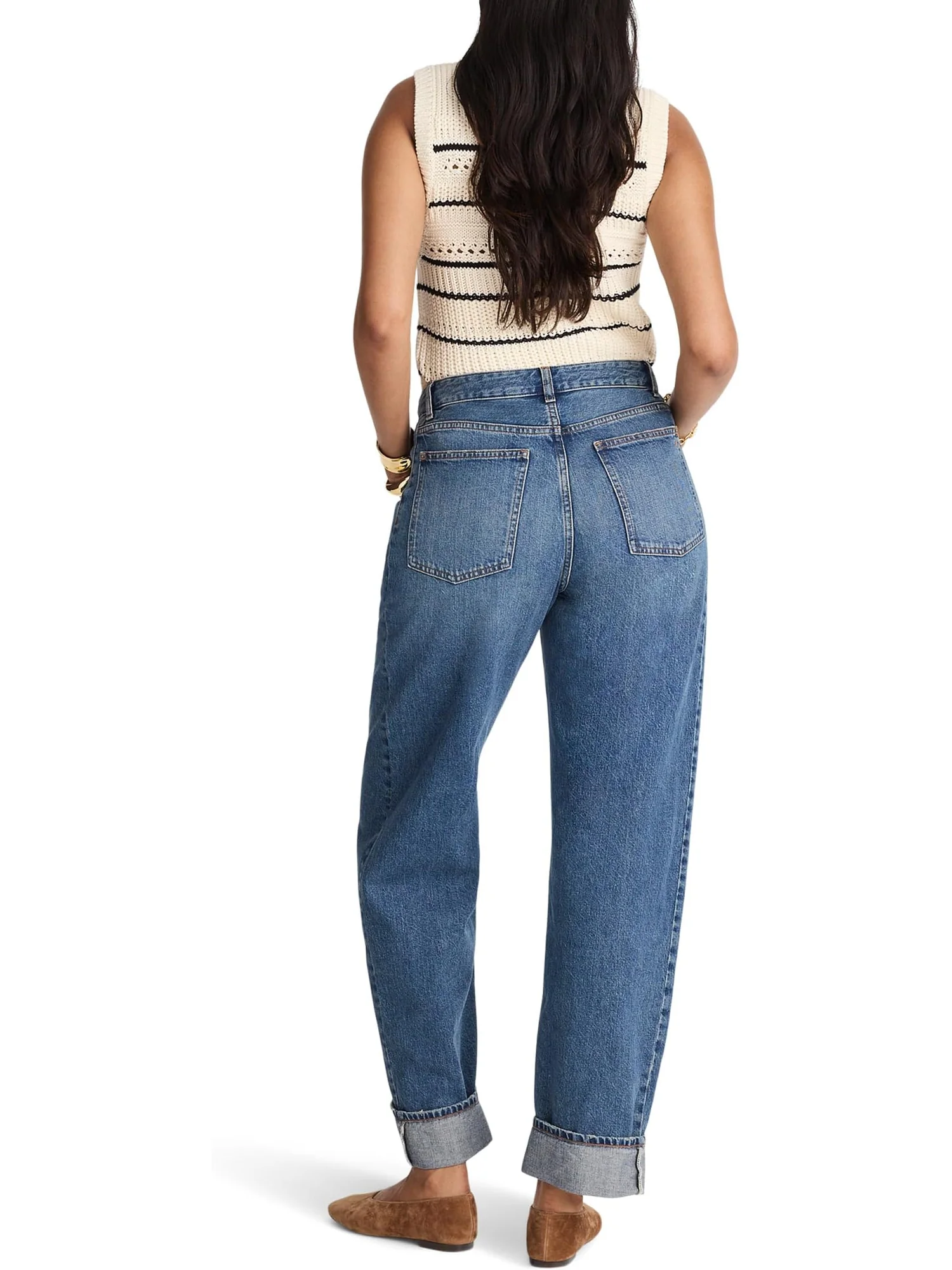 Джинсы Madewell Pieced Barrel With Cuff In Mosby Wash, цвет Mosby Wash — изображение 3 из 3