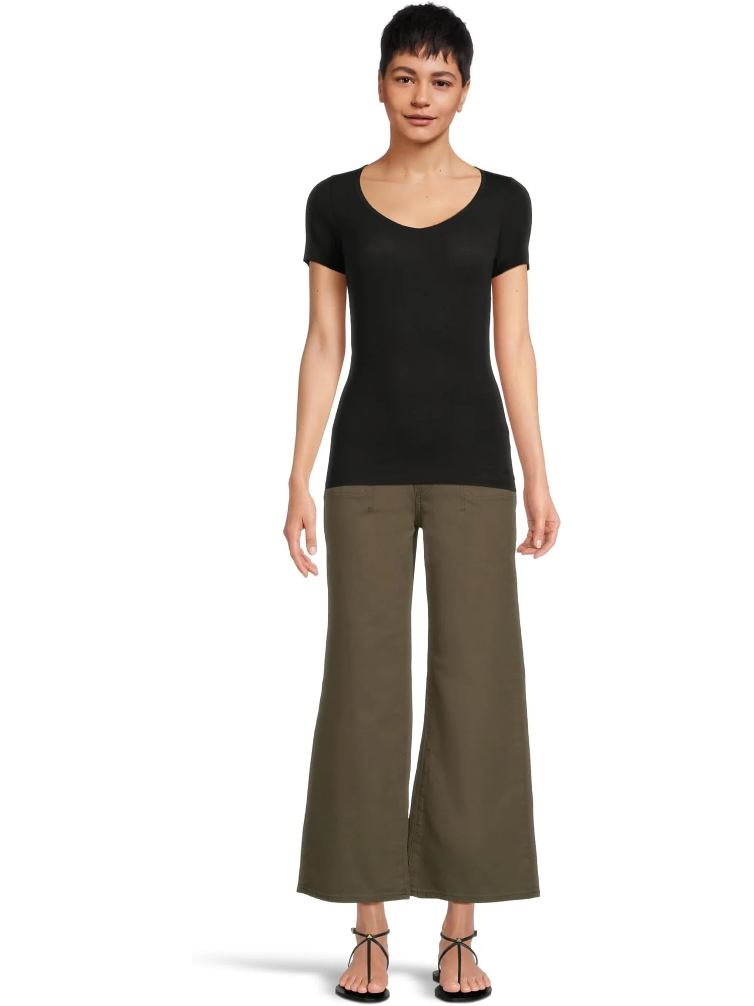 Джинсы Paige Ari With Waistband Tie And Stitch Thru Pockets In Vintage Forester Green — изображение 5 из 5, винтажный зеленый
