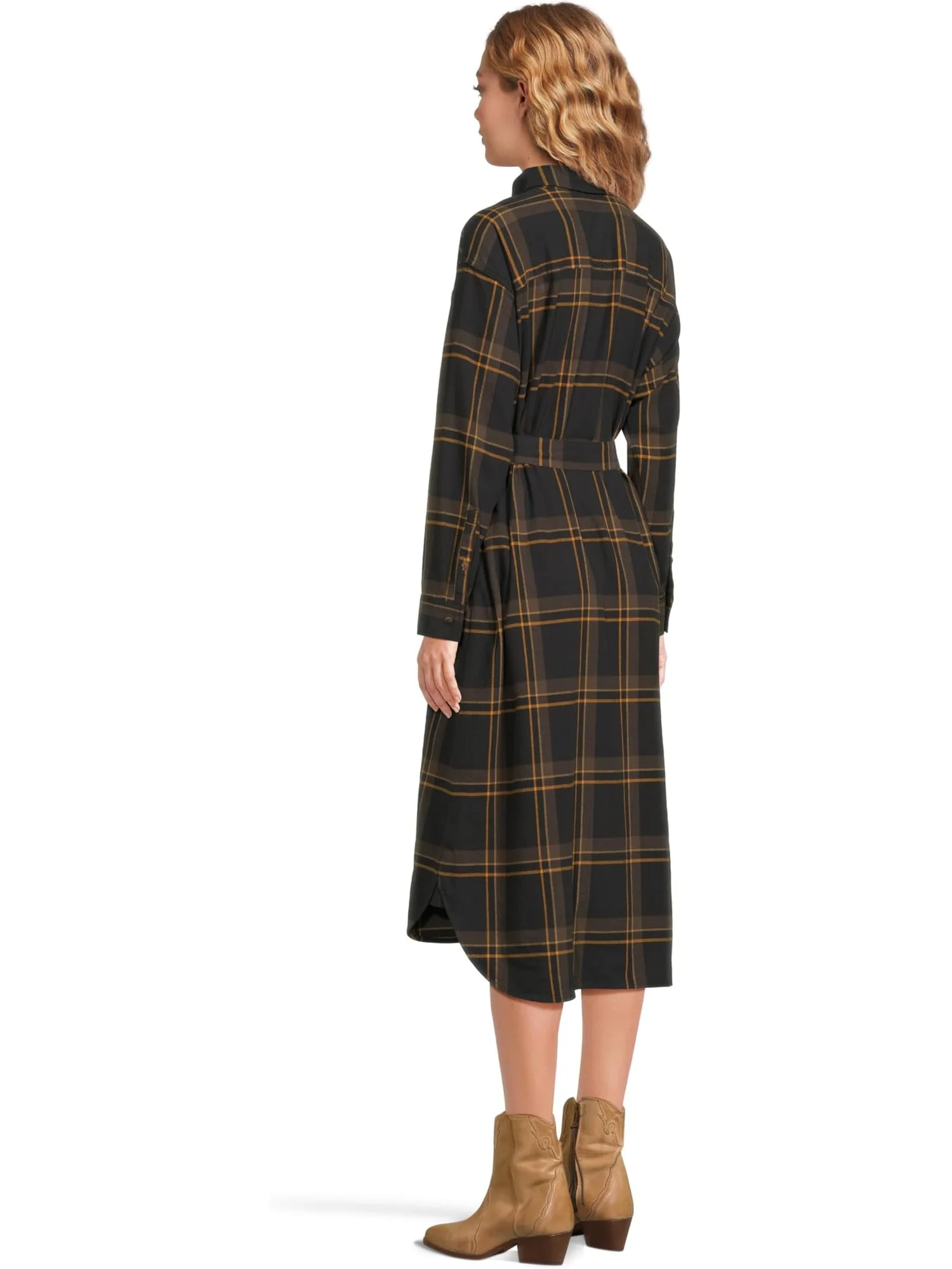 Платье L.L.Bean Signature Camp Flannel Midi Dress — изображение 3 из 4, черный