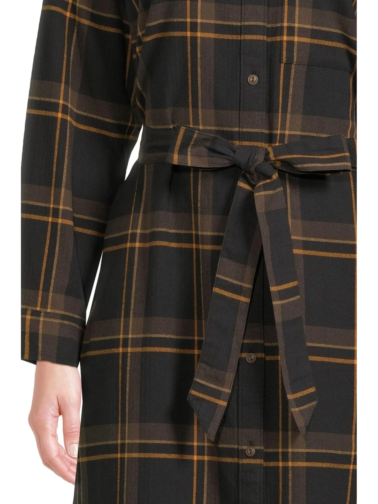 Платье L.L.Bean Signature Camp Flannel Midi Dress — изображение 4 из 4, черный