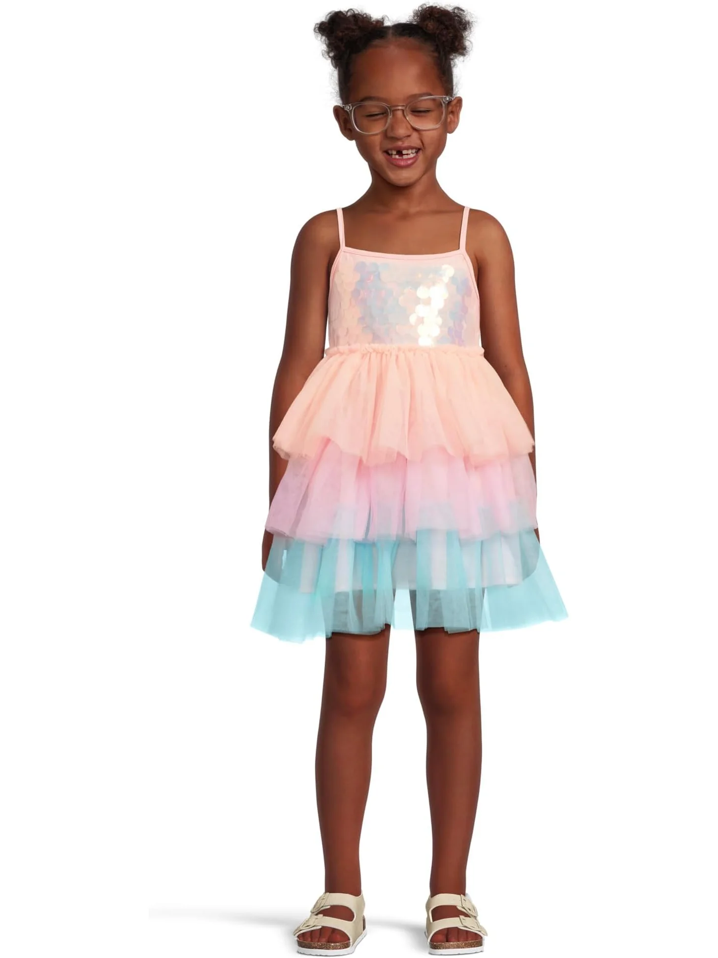 Платье Lola and The Boys Paillette Ombre Tutu Dress