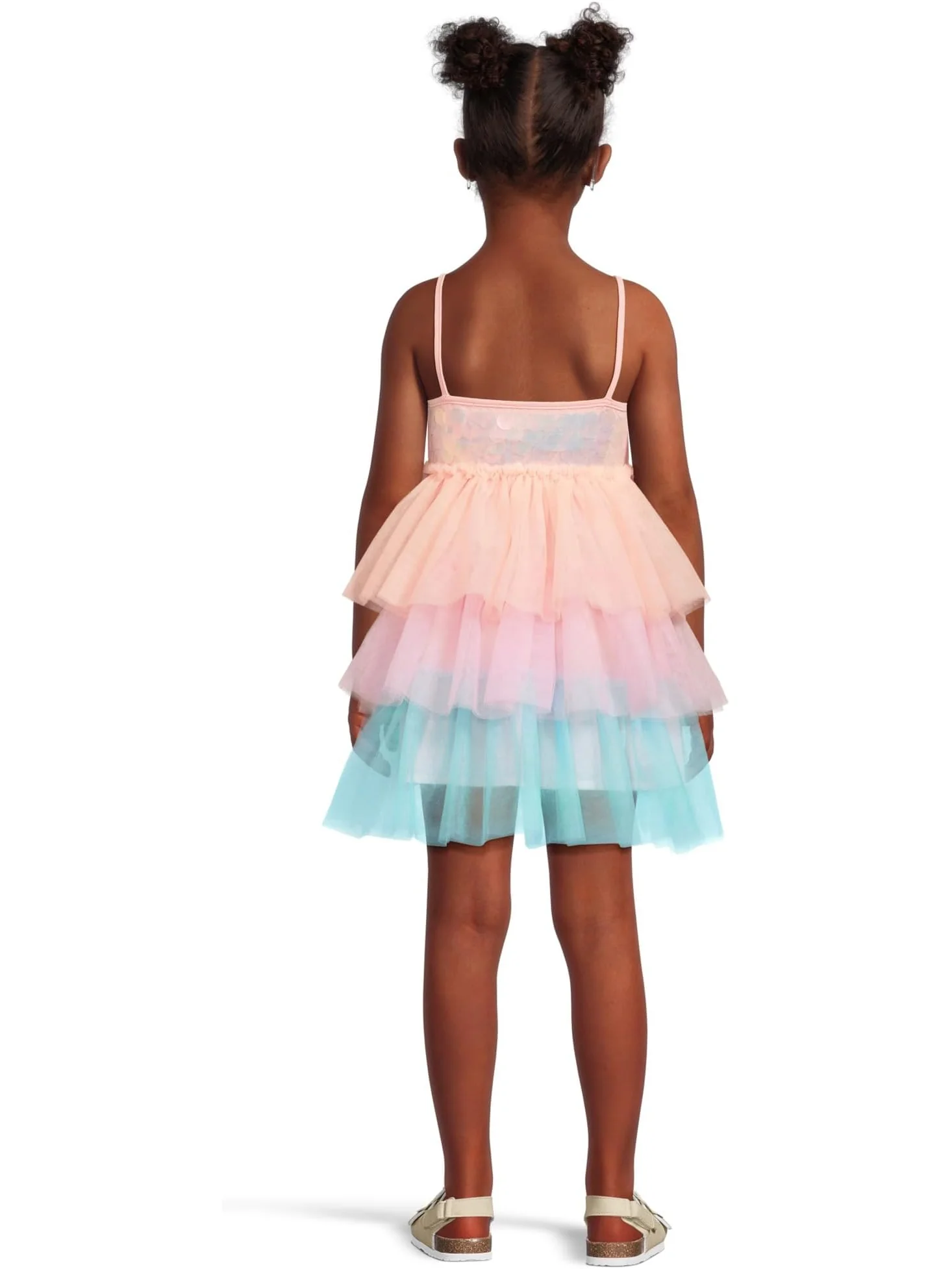 Платье Lola and The Boys Paillette Ombre Tutu Dress — изображение 2 из 3, розовый