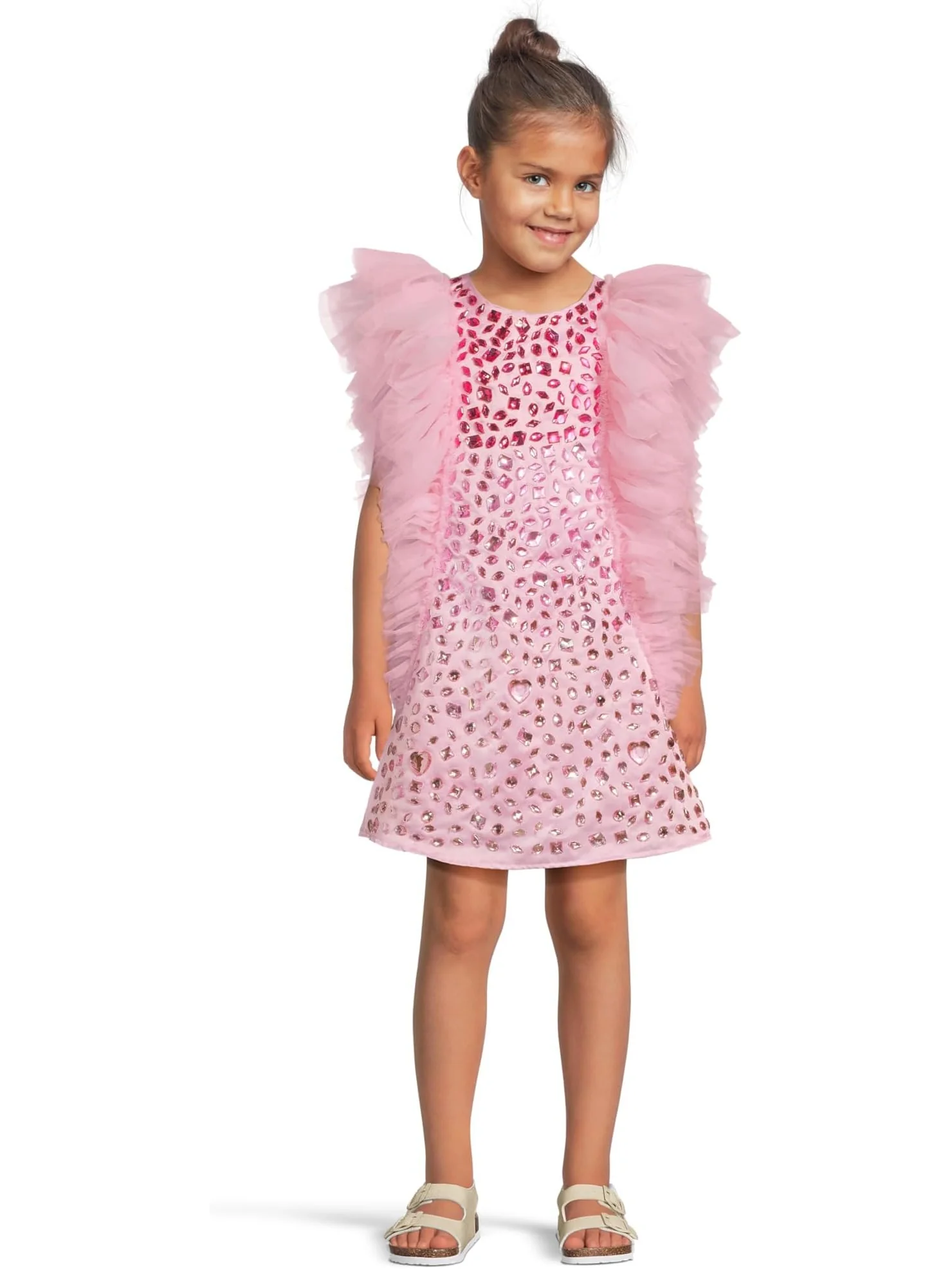 Платье Lola and The Boys Pink Limited Edition Bejeweled Dress