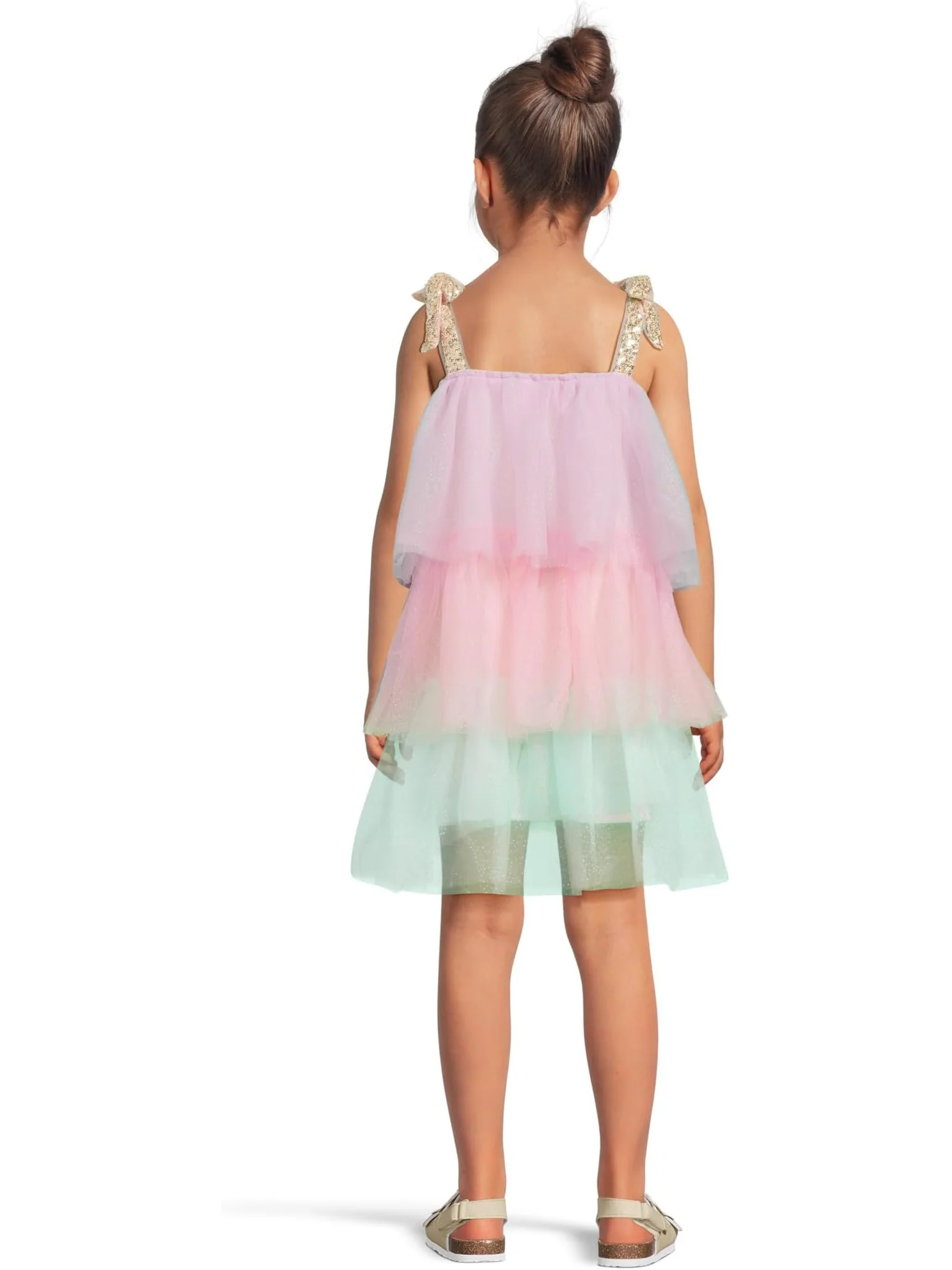 Платье Lola and The Boys Sparkle Ombre Dress — изображение 2 из 3, металлический