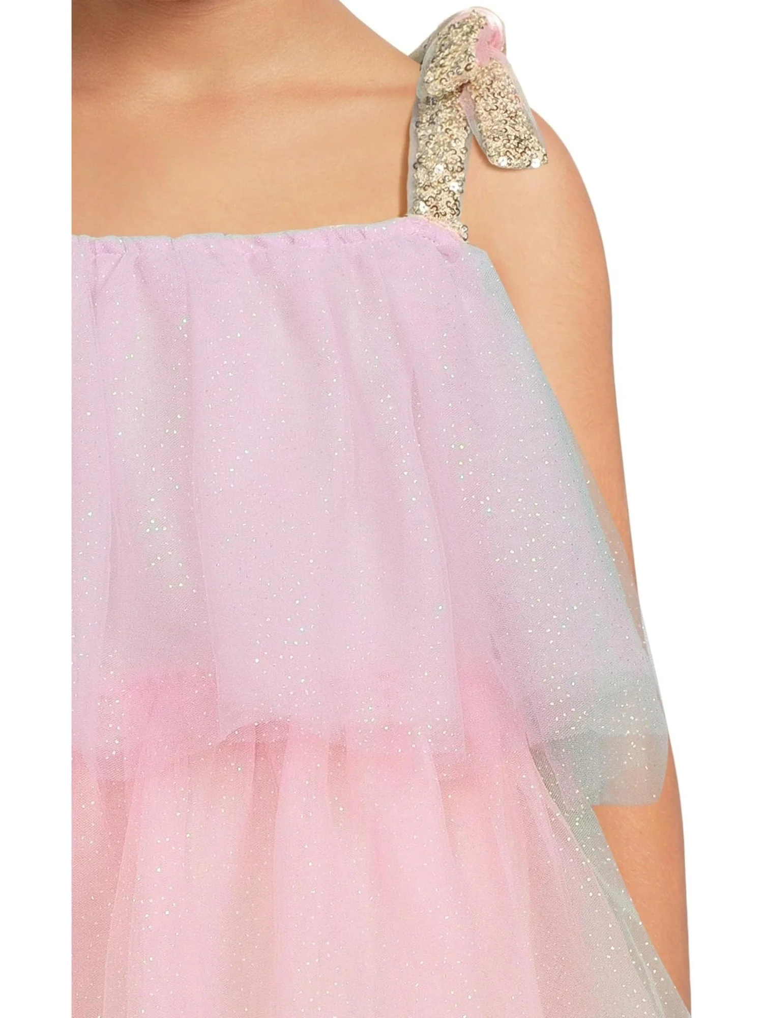 Платье Lola and The Boys Sparkle Ombre Dress — изображение 3 из 3, металлический