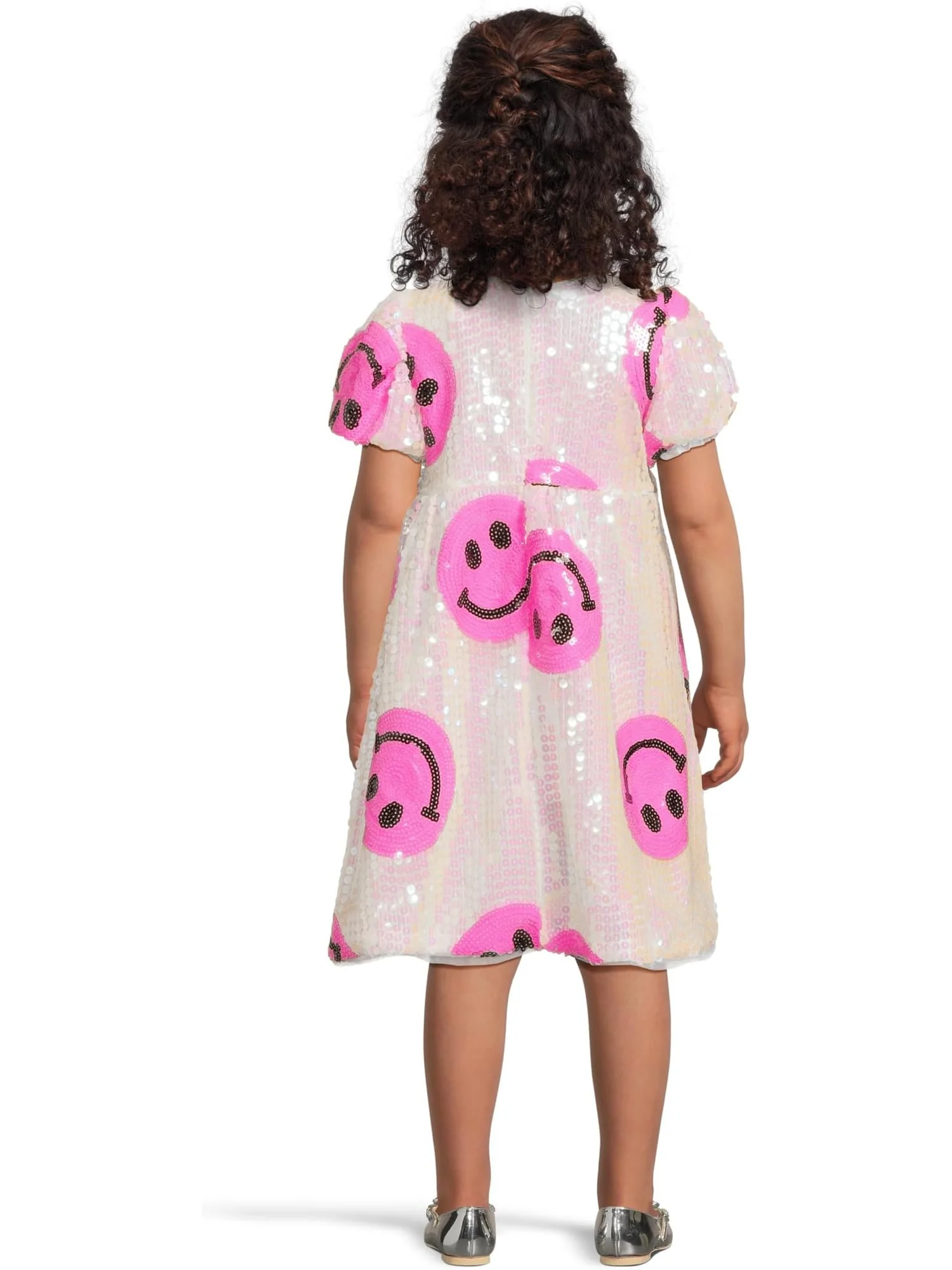 Платье Lola and The Boys Pinkie Happy Emoji Dress — изображение 2 из 3, розовый