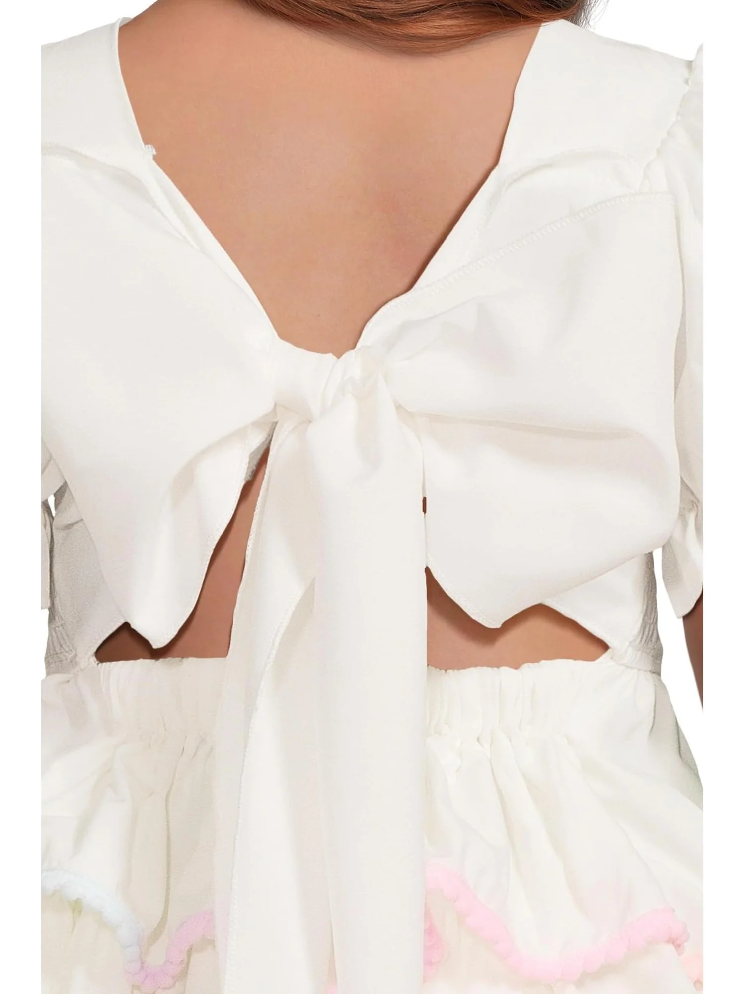 Платье Lola and The Boys White Rainbow Tier Dress — изображение 3 из 3, белый