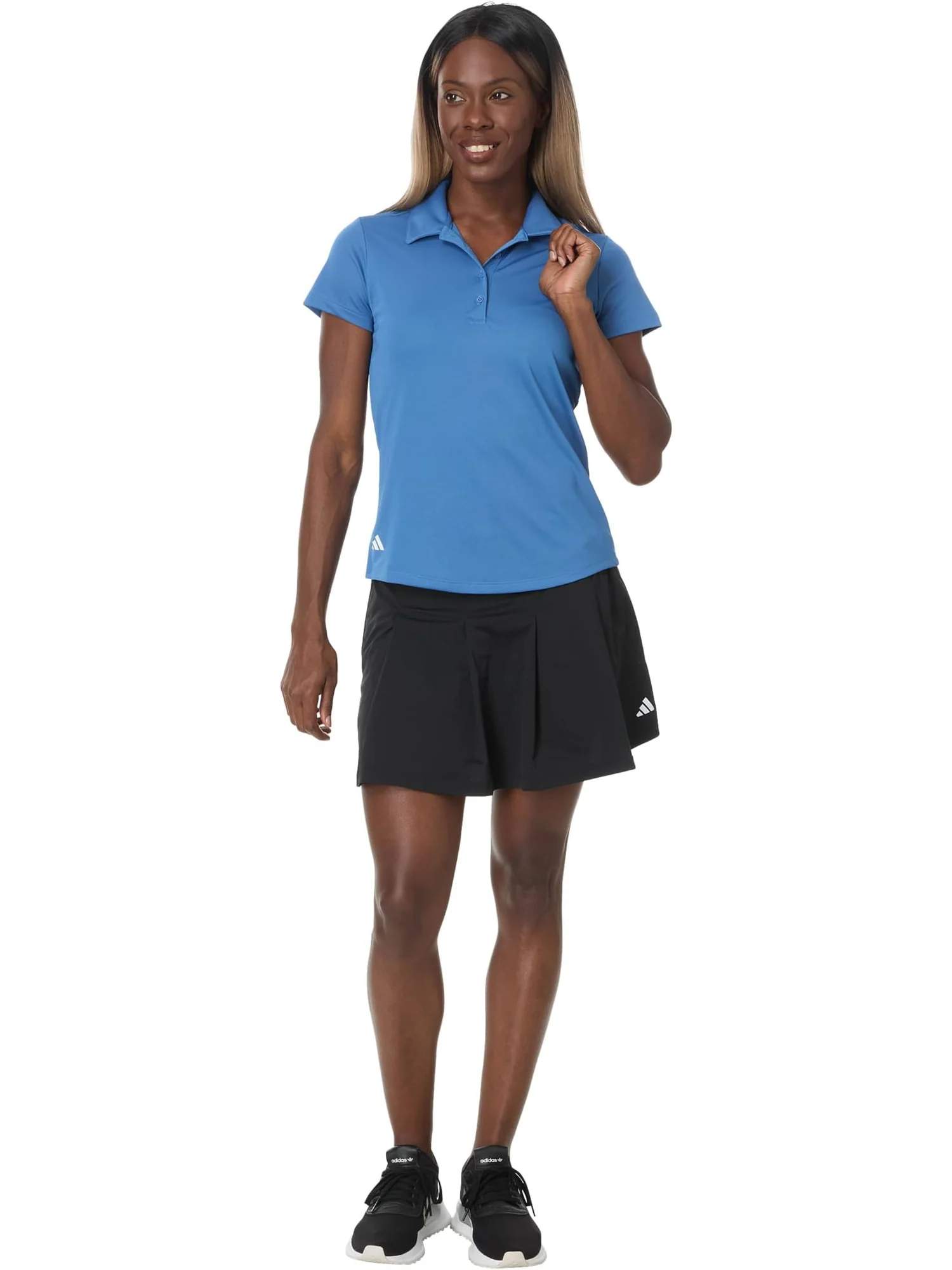 Поло adidas Golf Performance Solid Short Sleeve Golf Polo Shirt, цвет Trace Royal — изображение 4 из 4