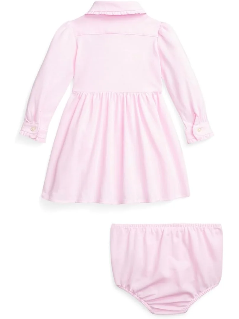 Платье Polo Ralph Lauren Kids Oxford Mesh Dress & Bloomer — изображение 2 из 2, розовый