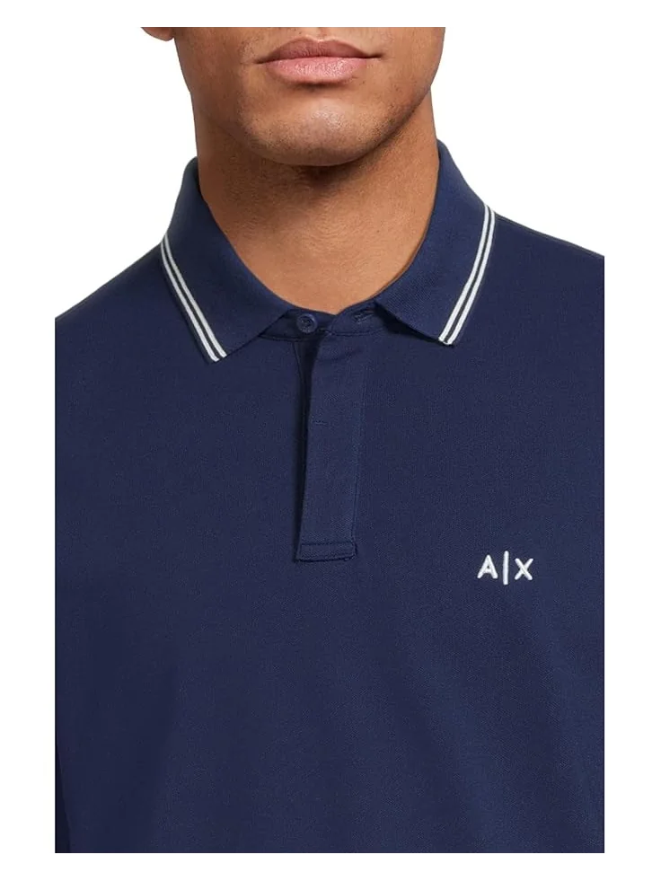 Мужская поло Armani Exchange Essential Logo — изображение 4 из 5, синий