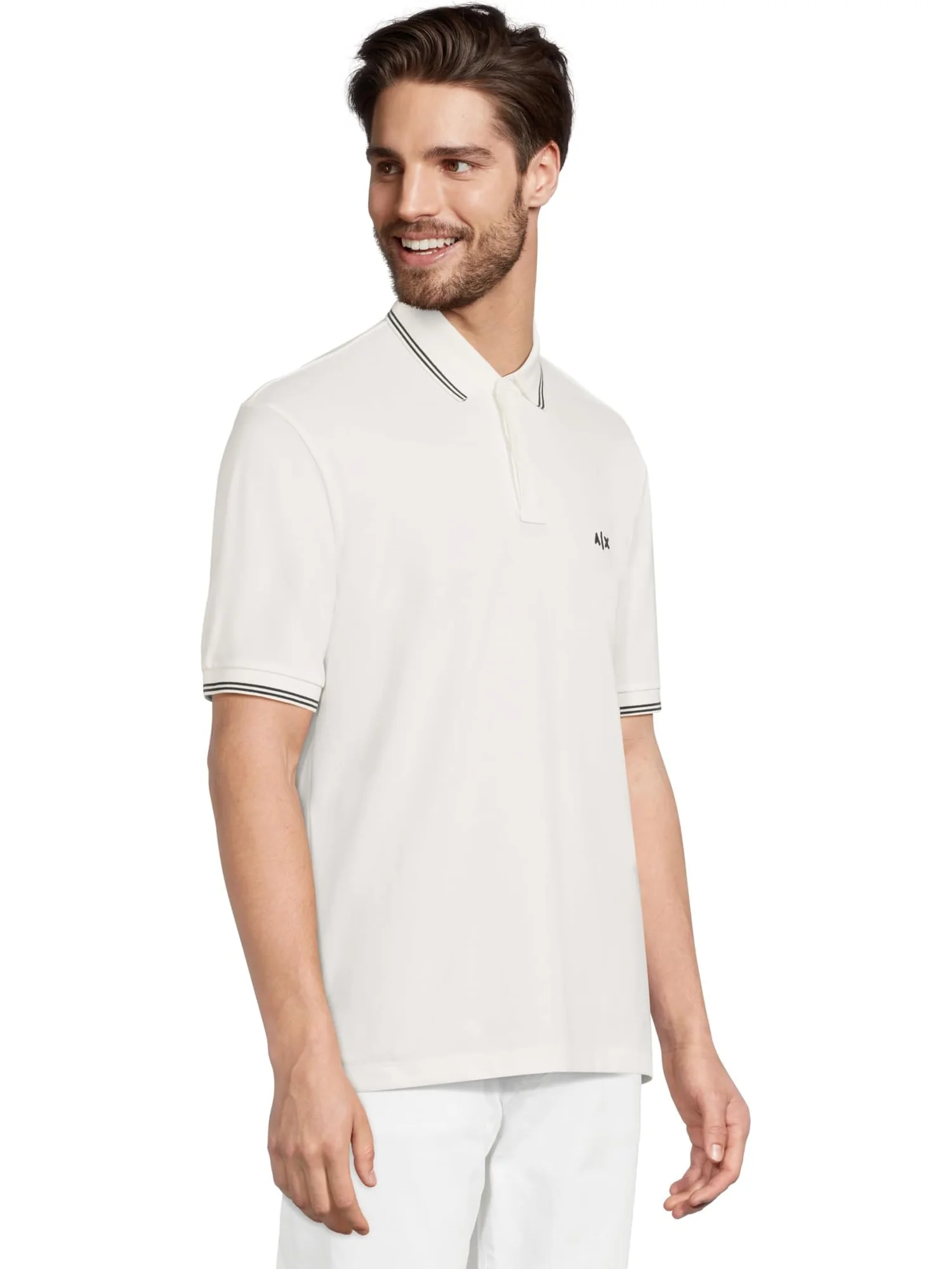 Поло Armani Exchange Essential Logo Polo — изображение 2 из 5, белый