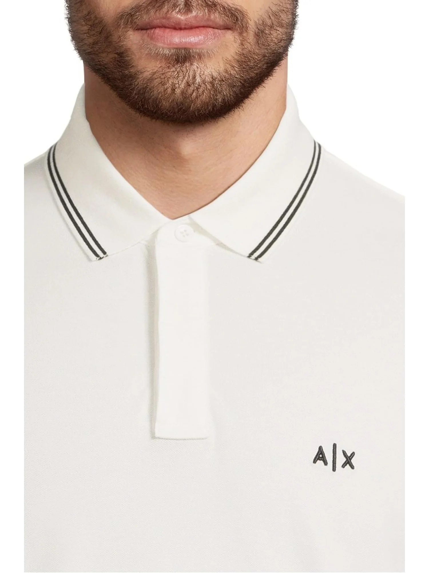 Поло Armani Exchange Essential Logo Polo — изображение 4 из 5, белый