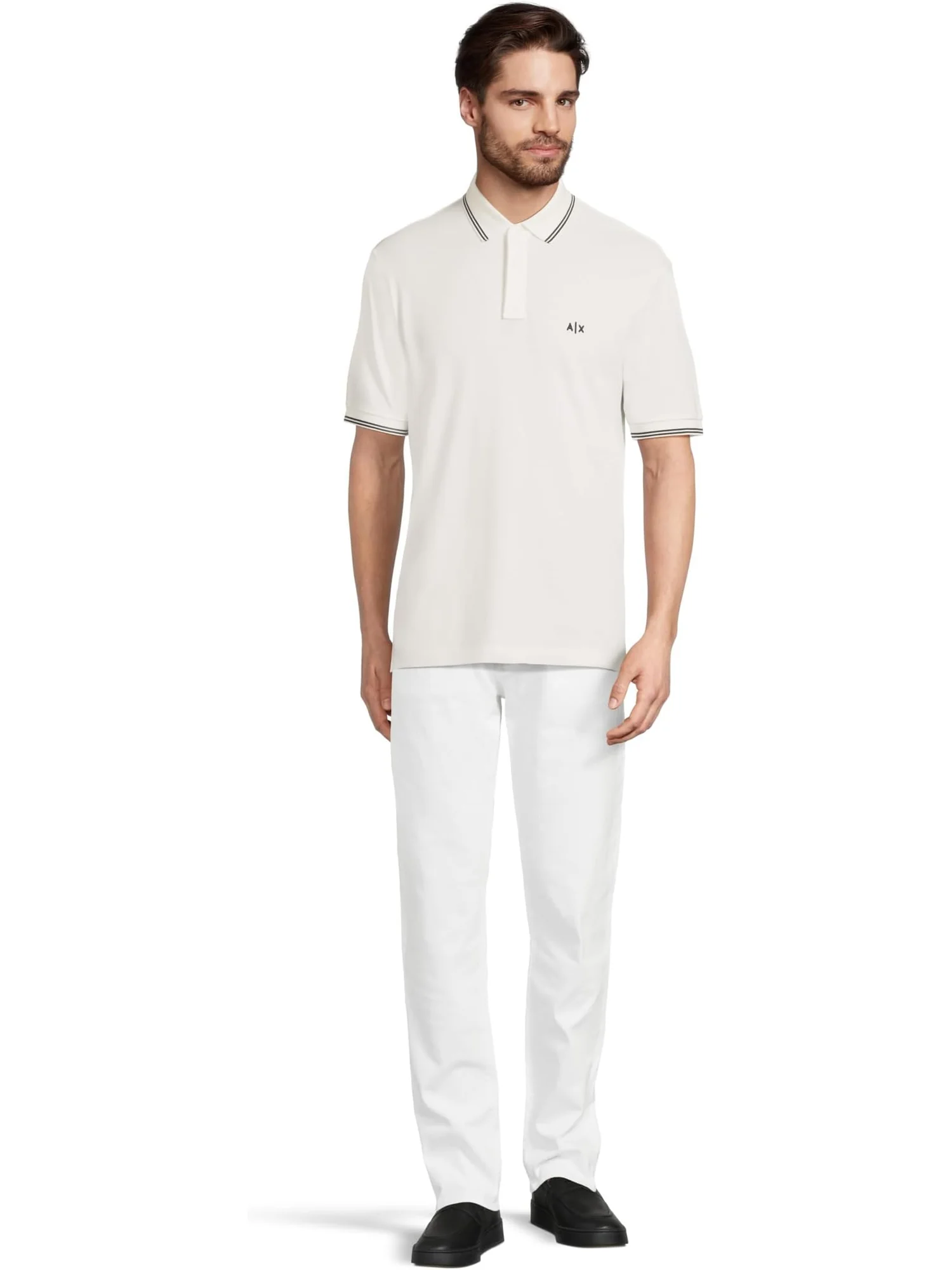 Поло Armani Exchange Essential Logo Polo — изображение 5 из 5, белый