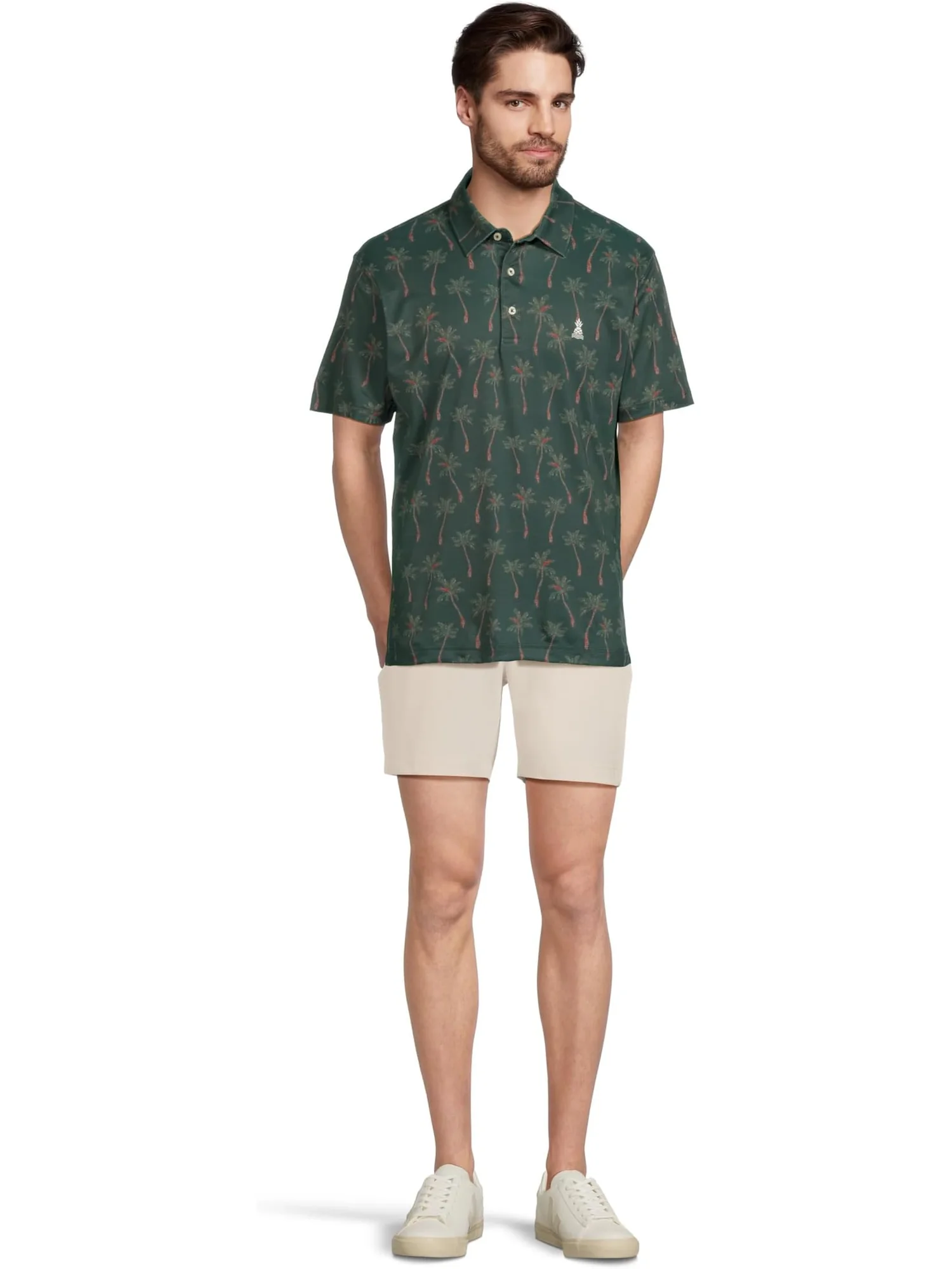 Поло Chubbies The Brushstroke Palm — изображение 5 из 5, темный зеленый