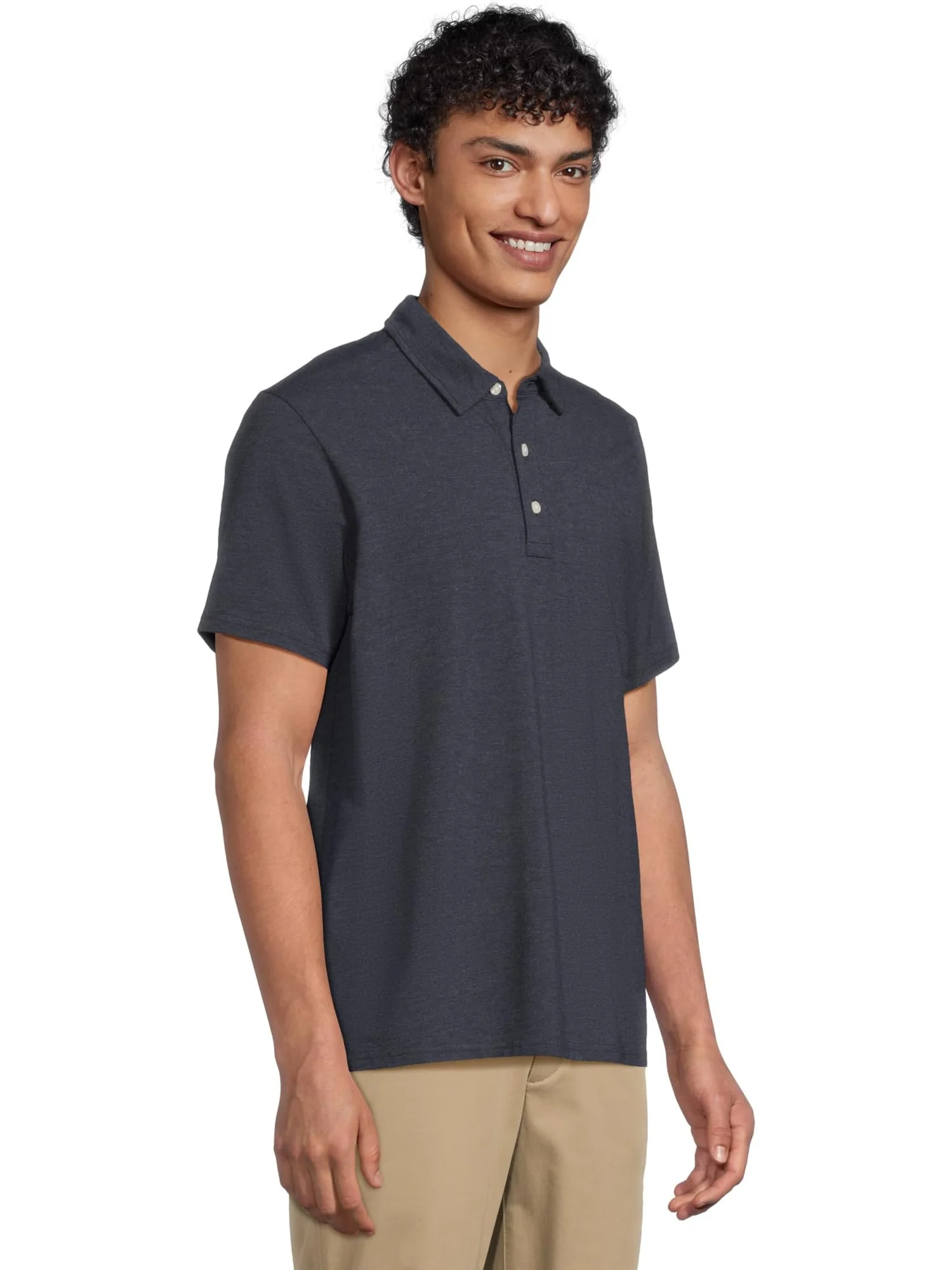 Поло L.L.Bean Comfort Stretch Performance Pima Polo Short-sleeve — изображение 2 из 5, темный индиго