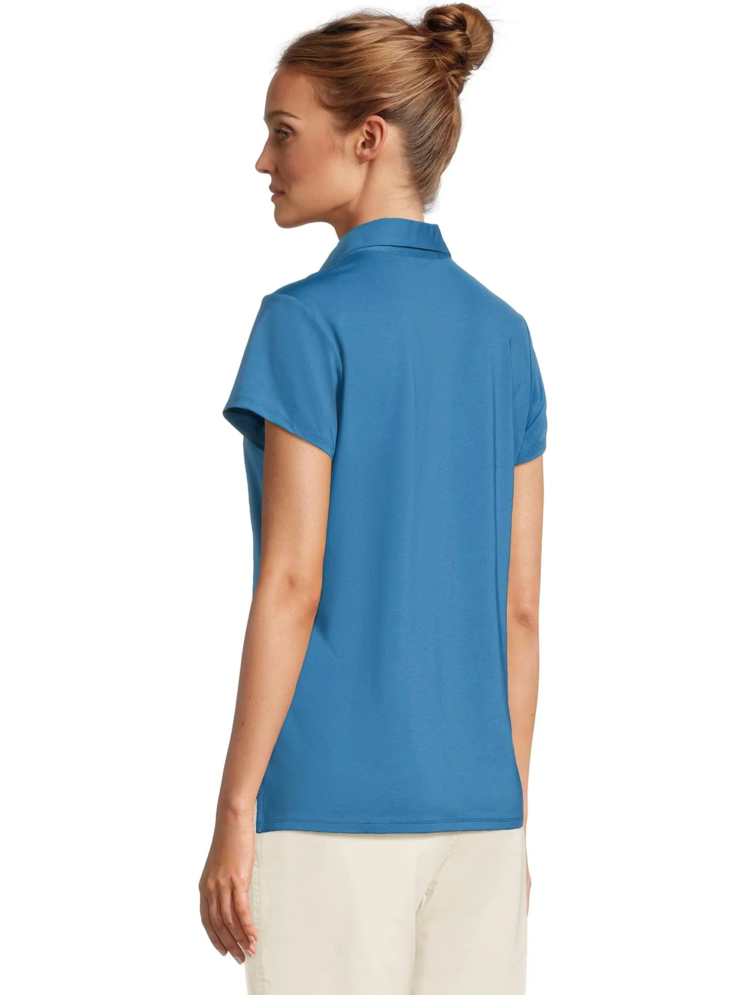 Поло L.L.Bean Access Trail Polo Short Sleeve — изображение 3 из 5, синий