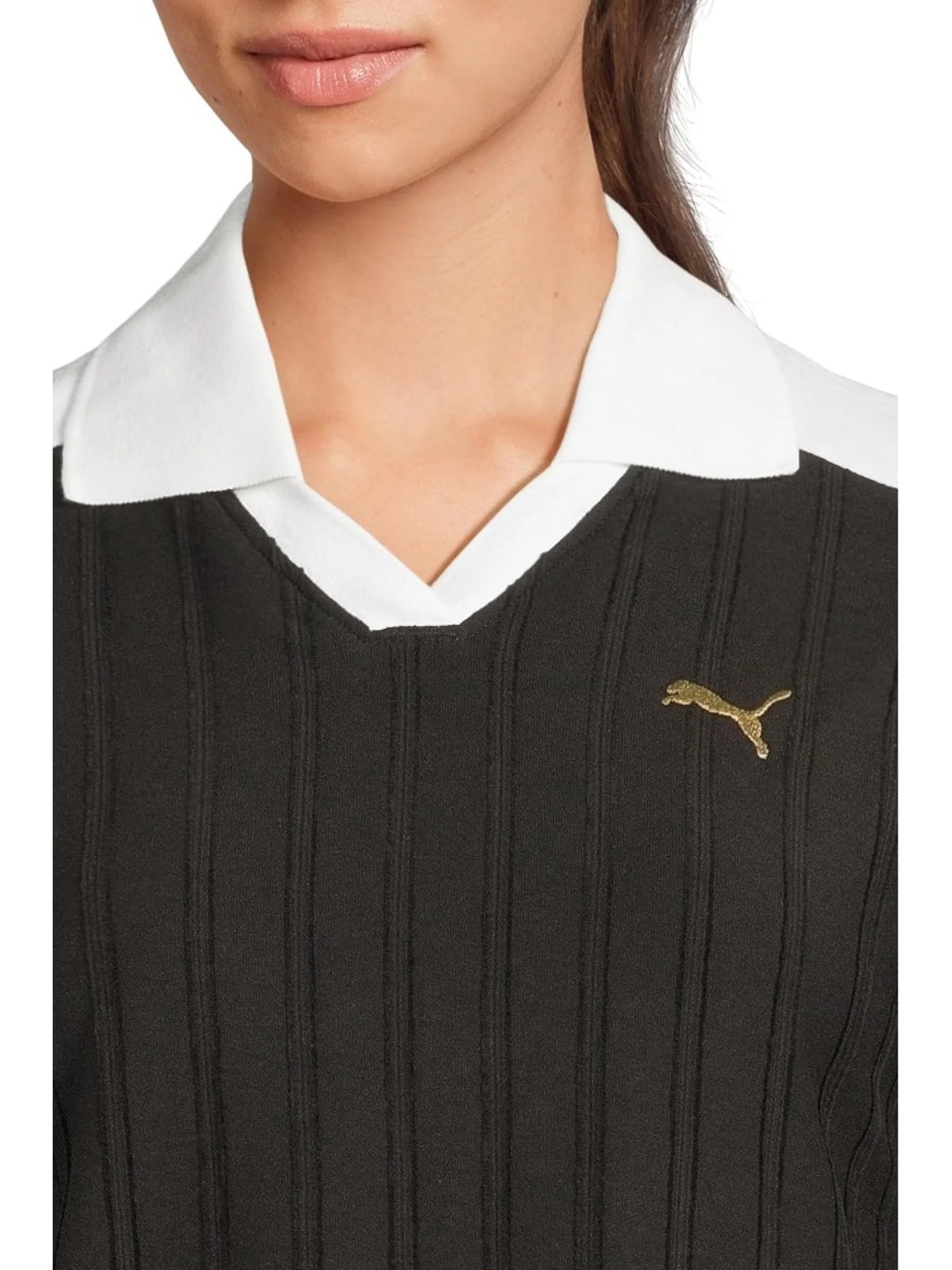 Поло PUMA T7 Relaxed Long Sleeve Polo — изображение 4 из 5, черный