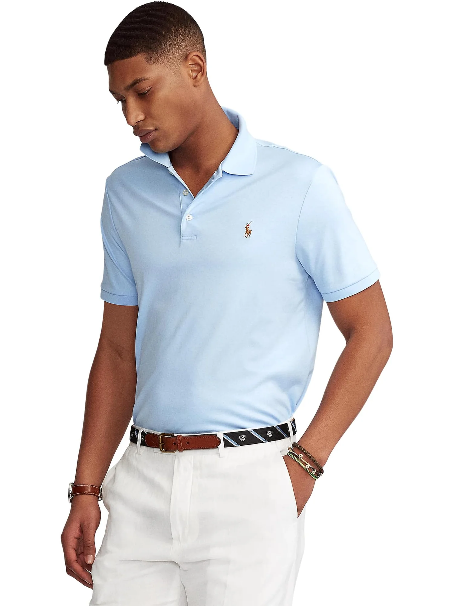 Поло Polo Ralph Lauren Classic Fit Soft Cotton Polo — изображение 1 из 4, синий