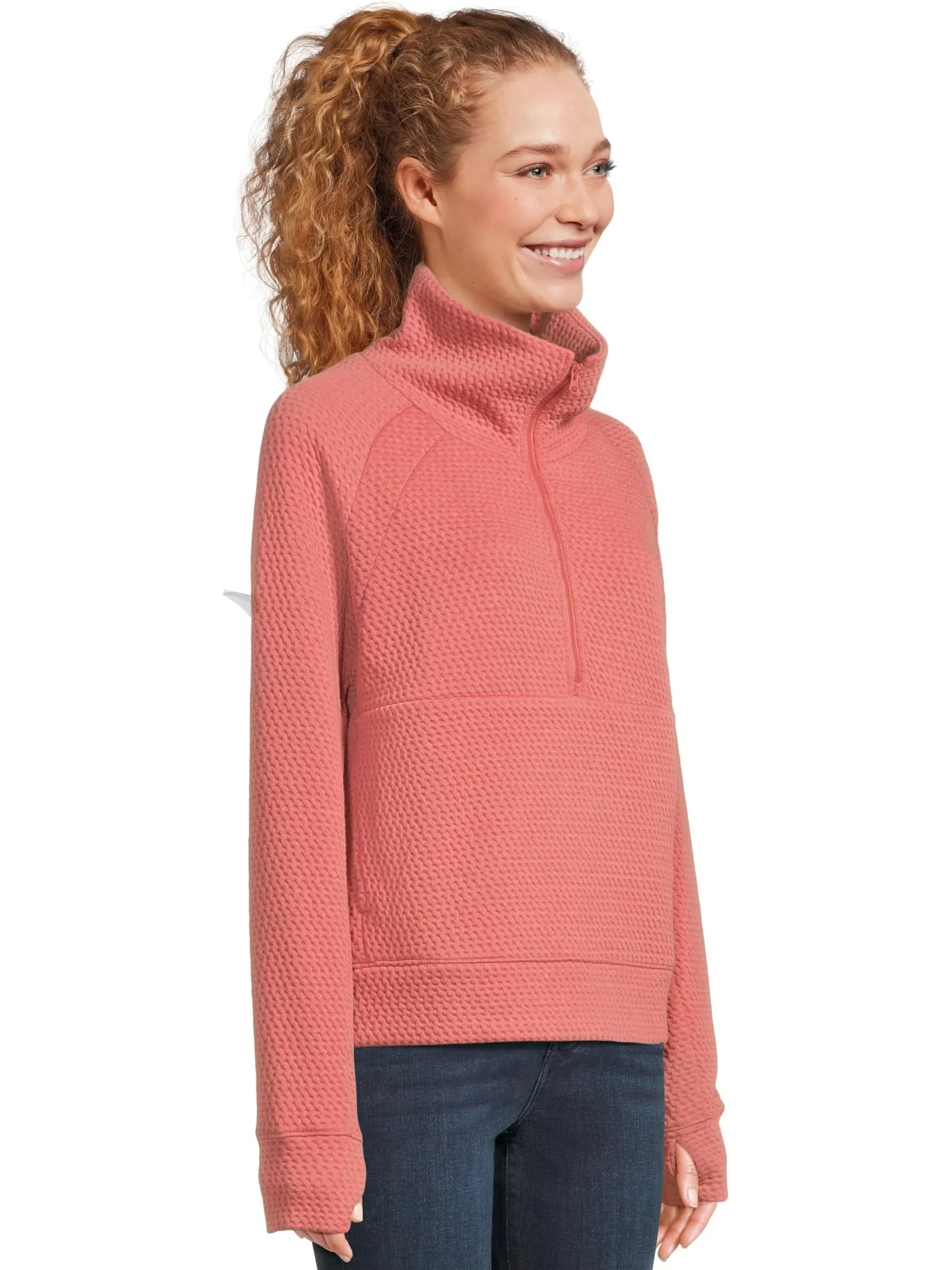 Пуловер L.L.Bean Ridgeknit Half Zipper Pullover — изображение 2 из 5, сиенна