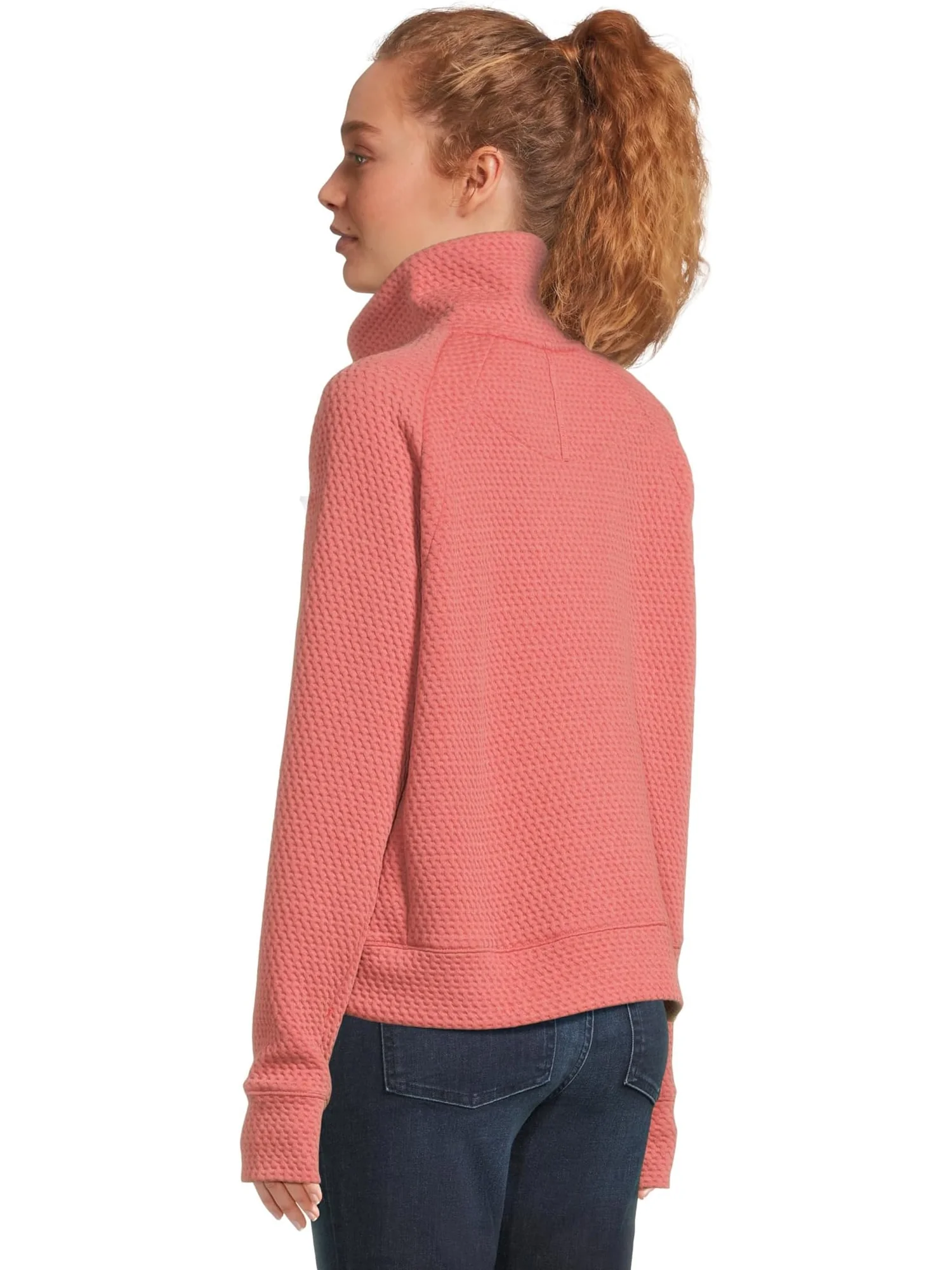 Пуловер L.L.Bean Ridgeknit Half Zipper Pullover — изображение 3 из 5, сиенна