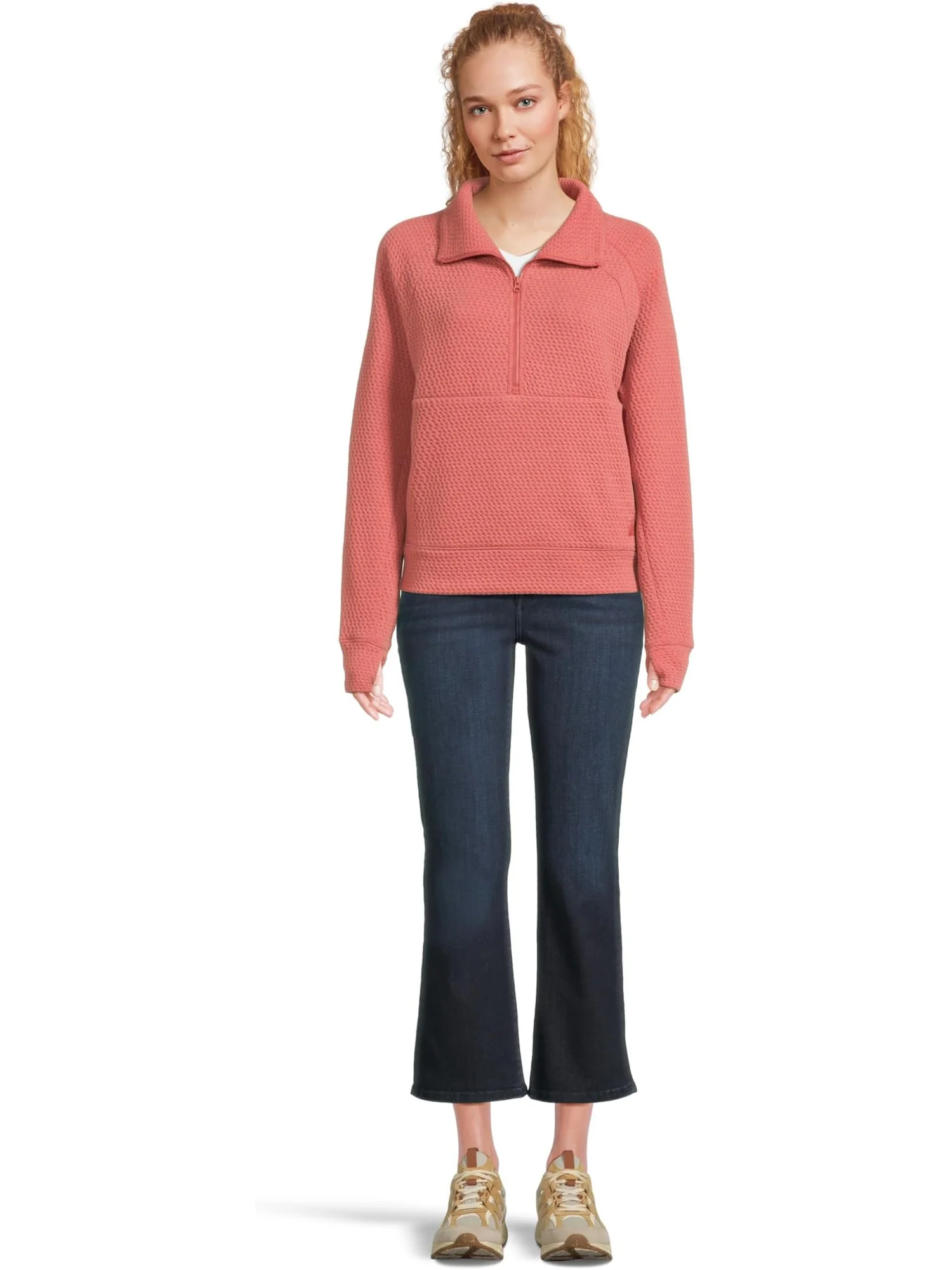 Пуловер L.L.Bean Ridgeknit Half Zipper Pullover — изображение 5 из 5, сиенна