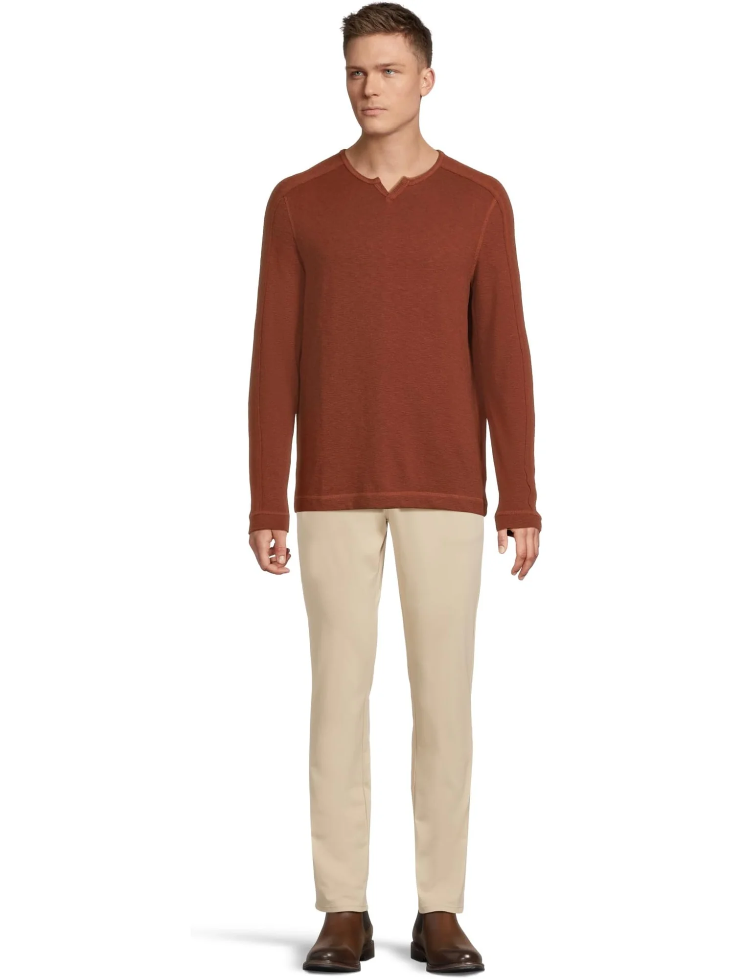Пуловер Johnston & Murphy Split-neck Pullover — изображение 5 из 5, оранжевый