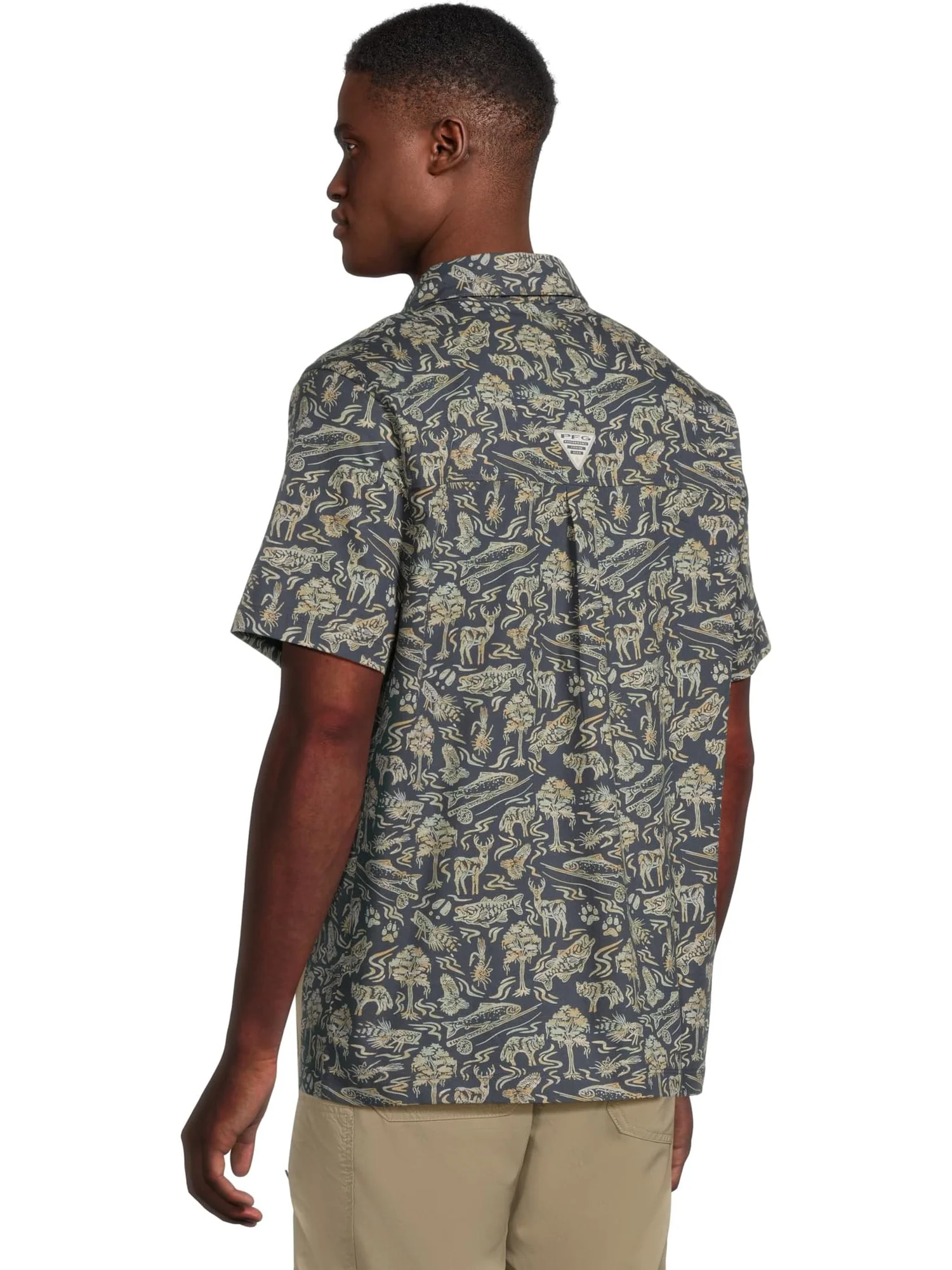 Рубашка Columbia Wild Cast Camp Shirt, цвет Nocturnal Guadalupe Convo — изображение 3 из 5