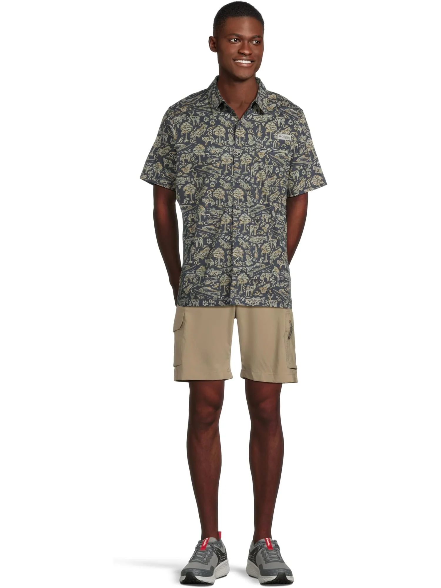 Рубашка Columbia Wild Cast Camp Shirt, цвет Nocturnal Guadalupe Convo — изображение 5 из 5