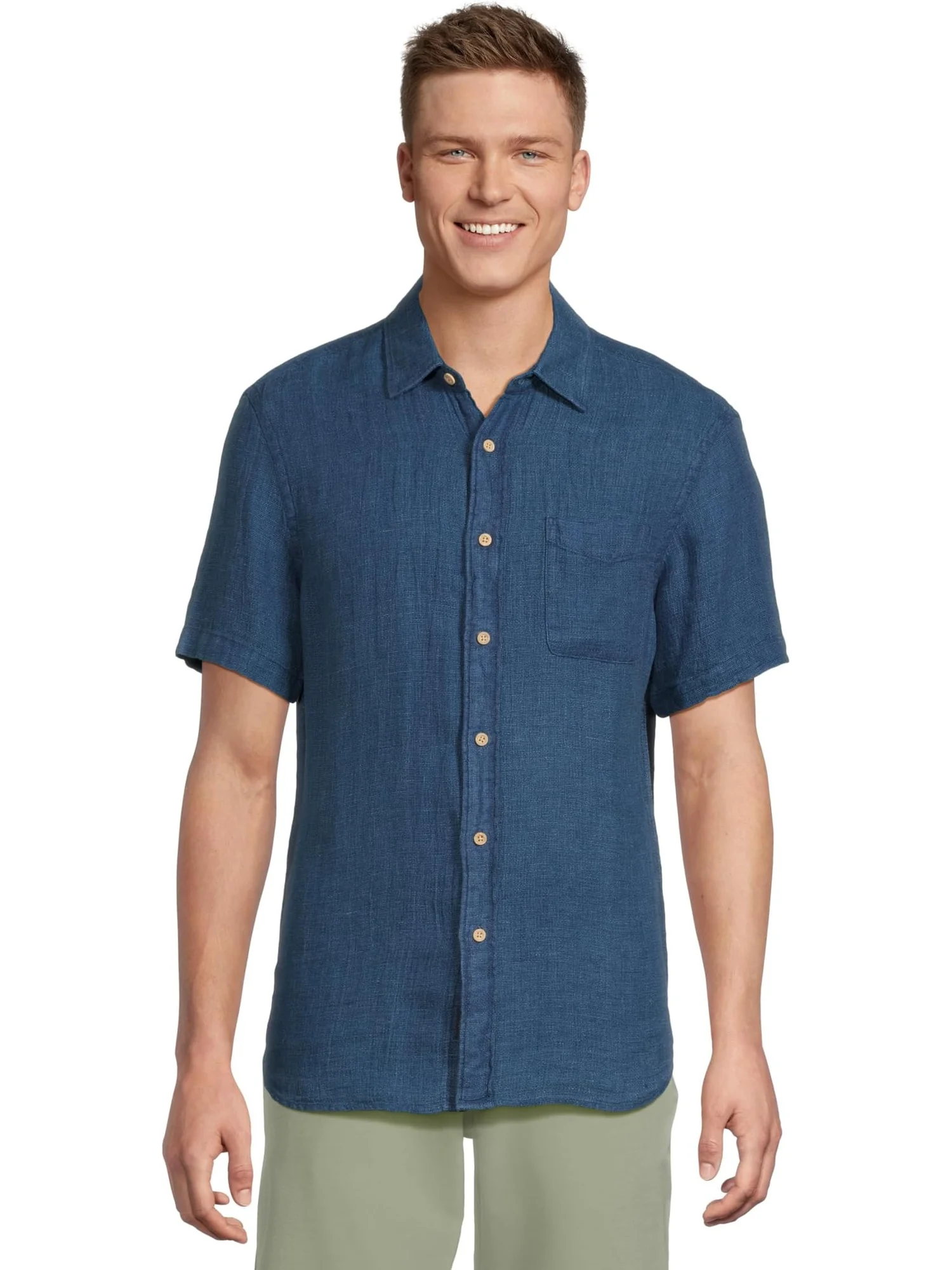 Рубашка Faherty Short Sleeve Palma Linen Shirt
