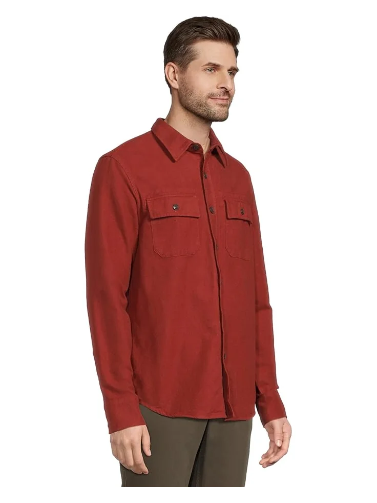 Мужская рубашка L.L.Bean Signature 1933 Chamois Cloth — изображение 2 из 5, темно-рыжий