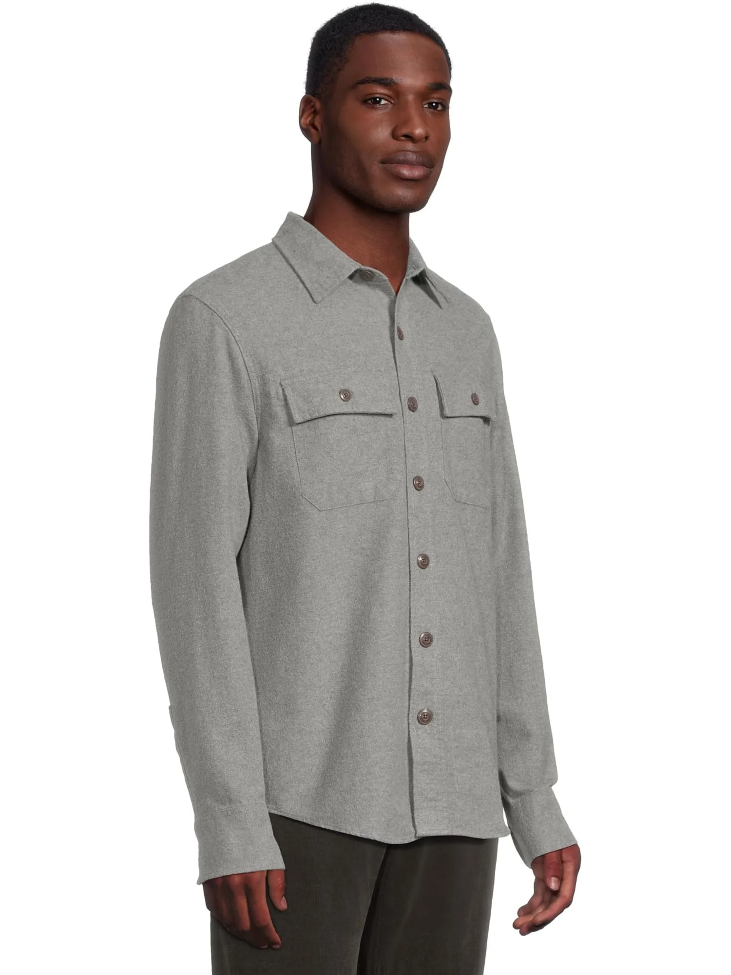 Рубашка L.L.Bean Signature 1933 Chamois Cloth Shirt — изображение 2 из 5, серый