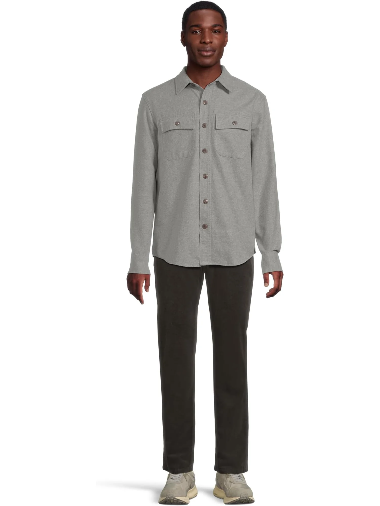 Рубашка L.L.Bean Signature 1933 Chamois Cloth Shirt — изображение 5 из 5, серый