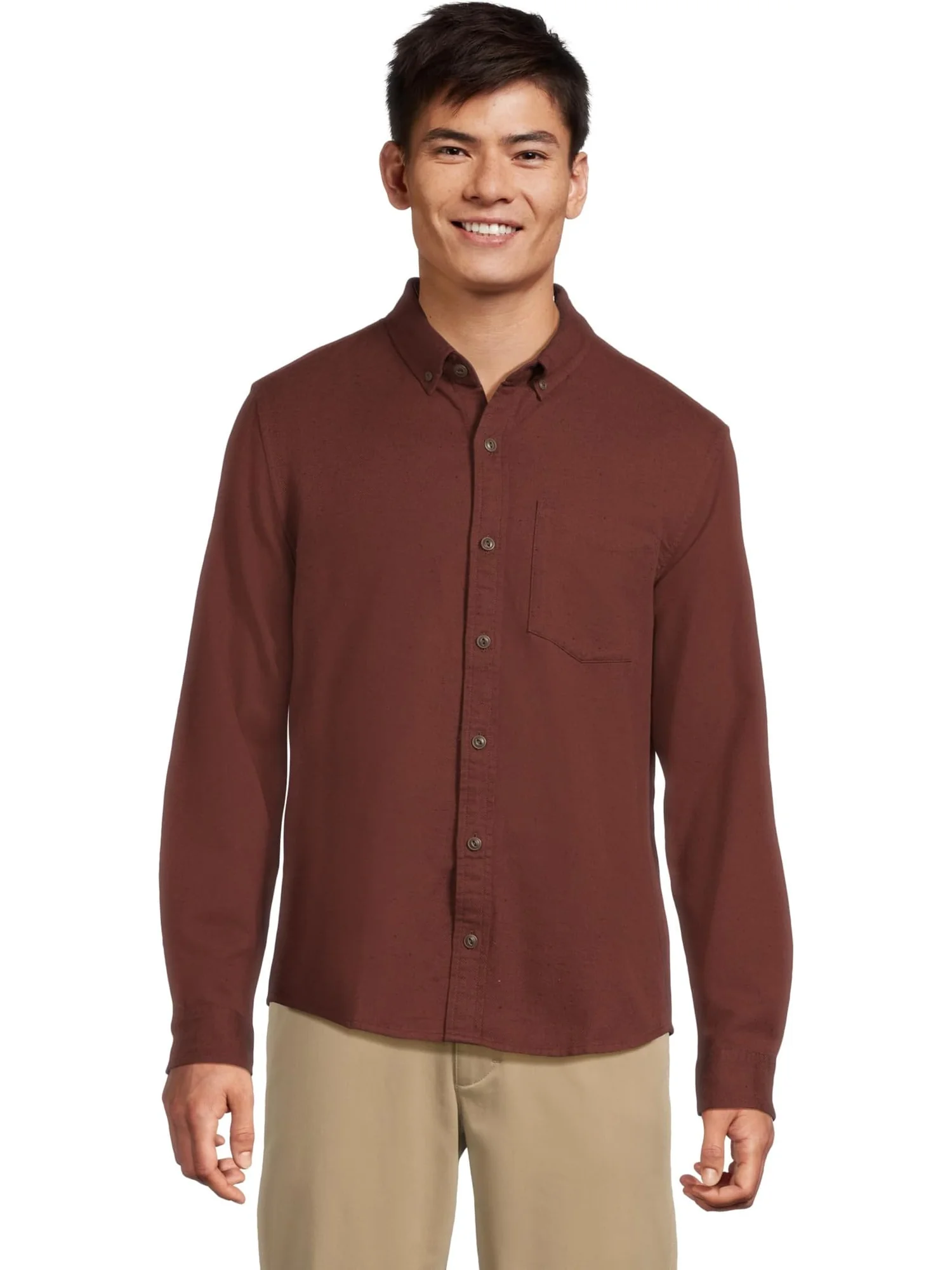 Рубашка L.L.Bean Signature Donegal Woven Long Sleeve Shirt