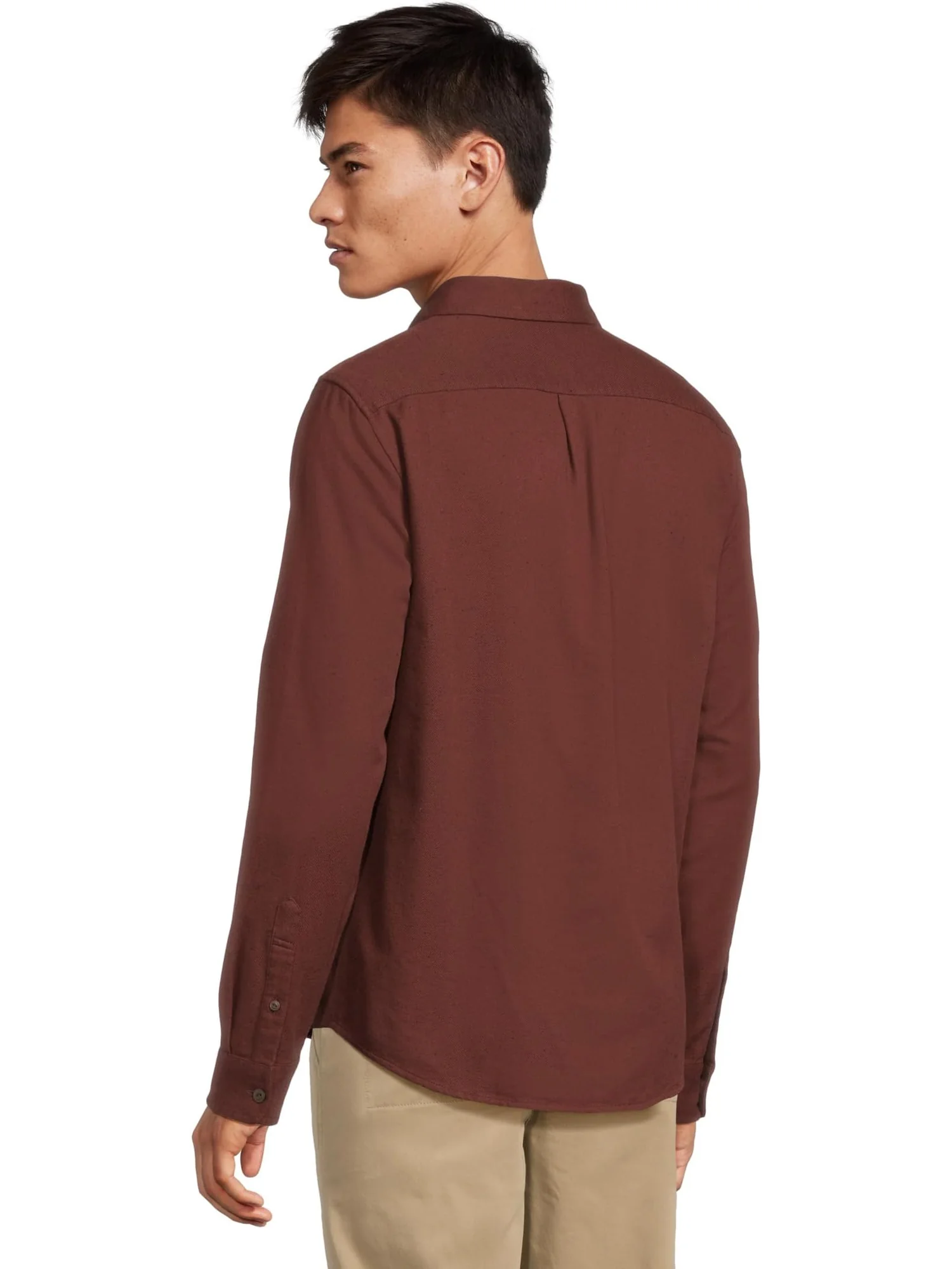 Рубашка L.L.Bean Signature Donegal Woven Long Sleeve Shirt — изображение 3 из 5, фиолетовый