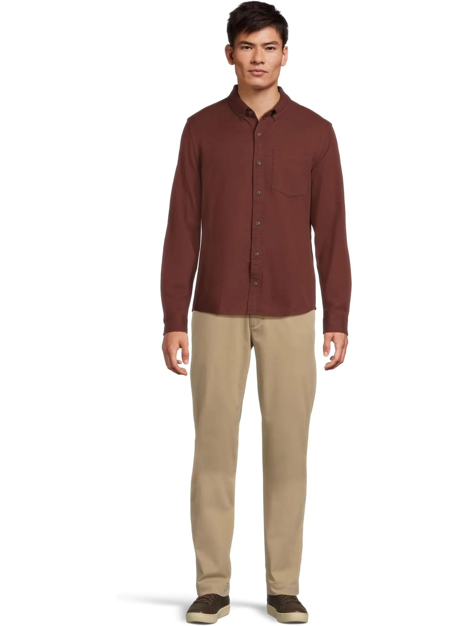 Рубашка L.L.Bean Signature Donegal Woven Long Sleeve Shirt — изображение 5 из 5, фиолетовый