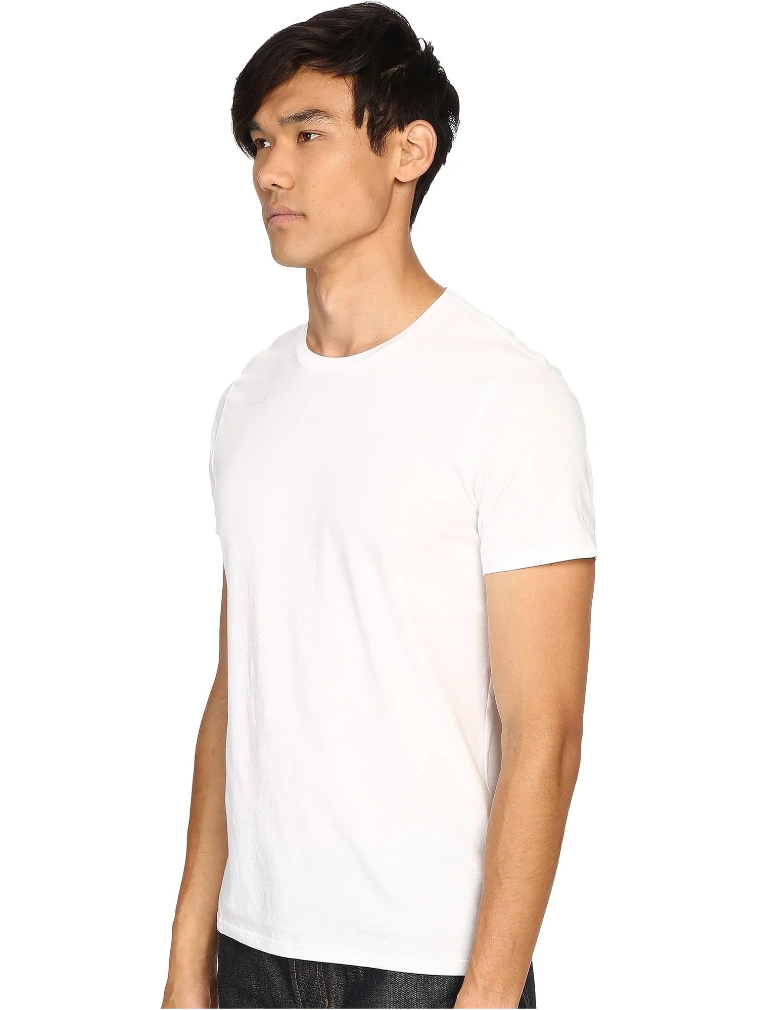 Рубашка Vince Short Sleeve Pima Cotton Crew Neck Shirt — изображение 2 из 3, белый